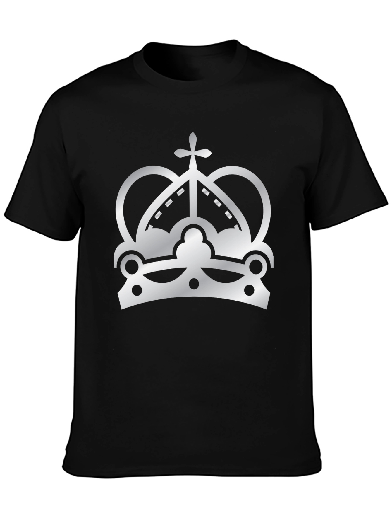 Crown Graphic Print T-Shirt - Black