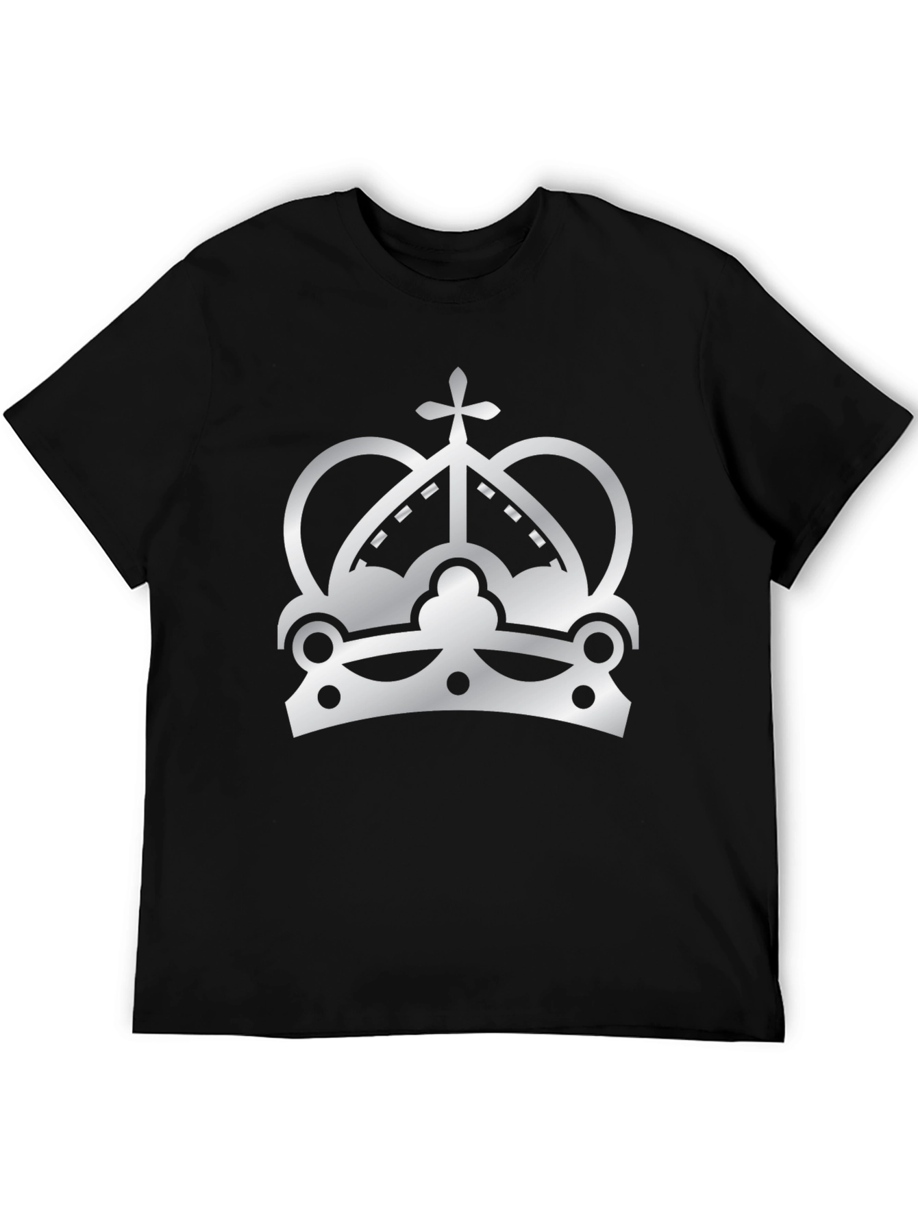 Crown Graphic Print T-Shirt - Black