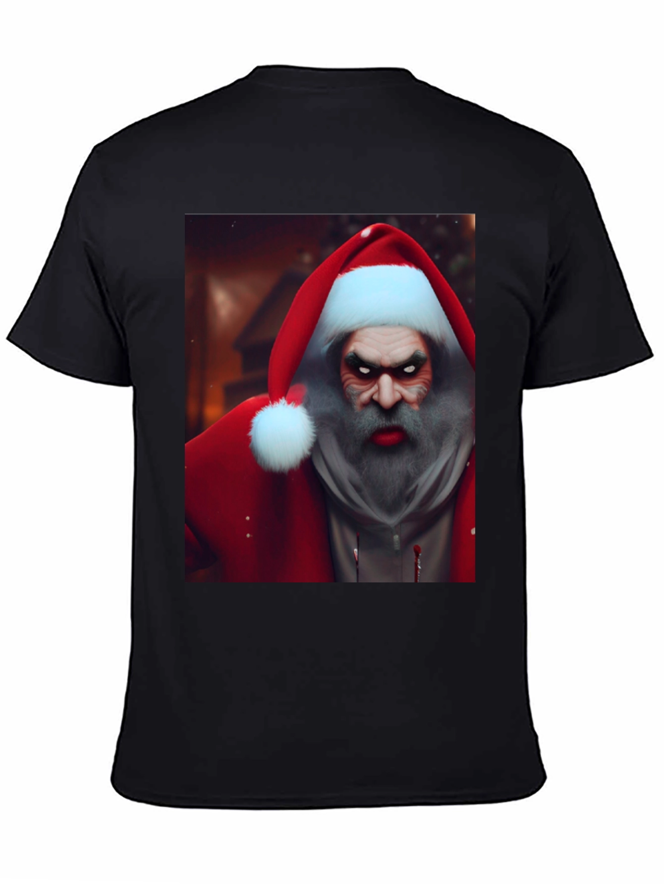 Scary Santa Graphic Tee - Holiday Horror T-Shirt