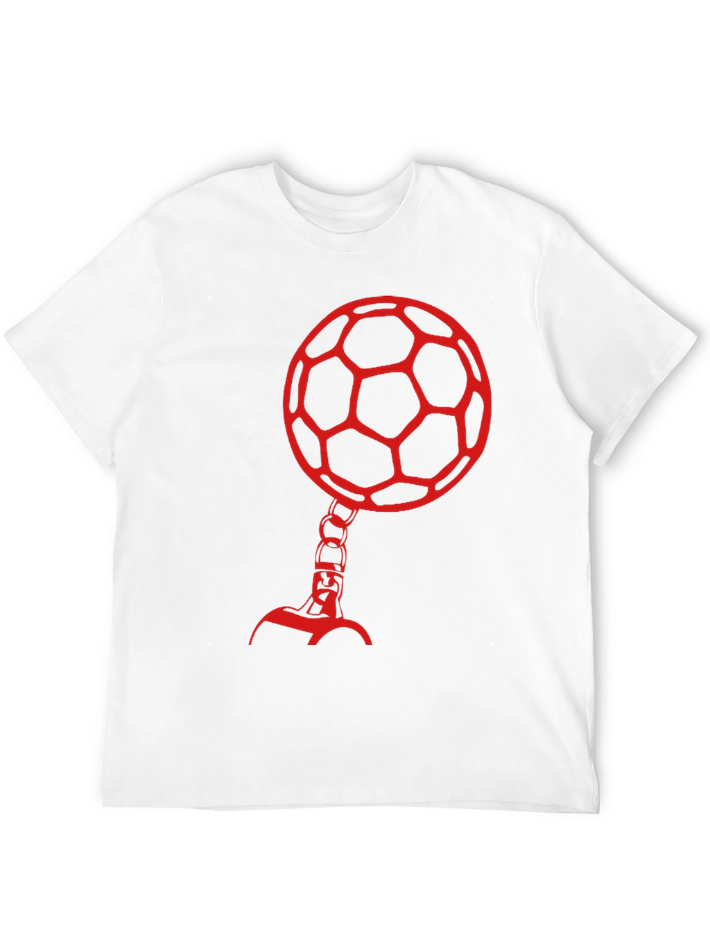 Soccer Ball Head Graphic Tee - Black