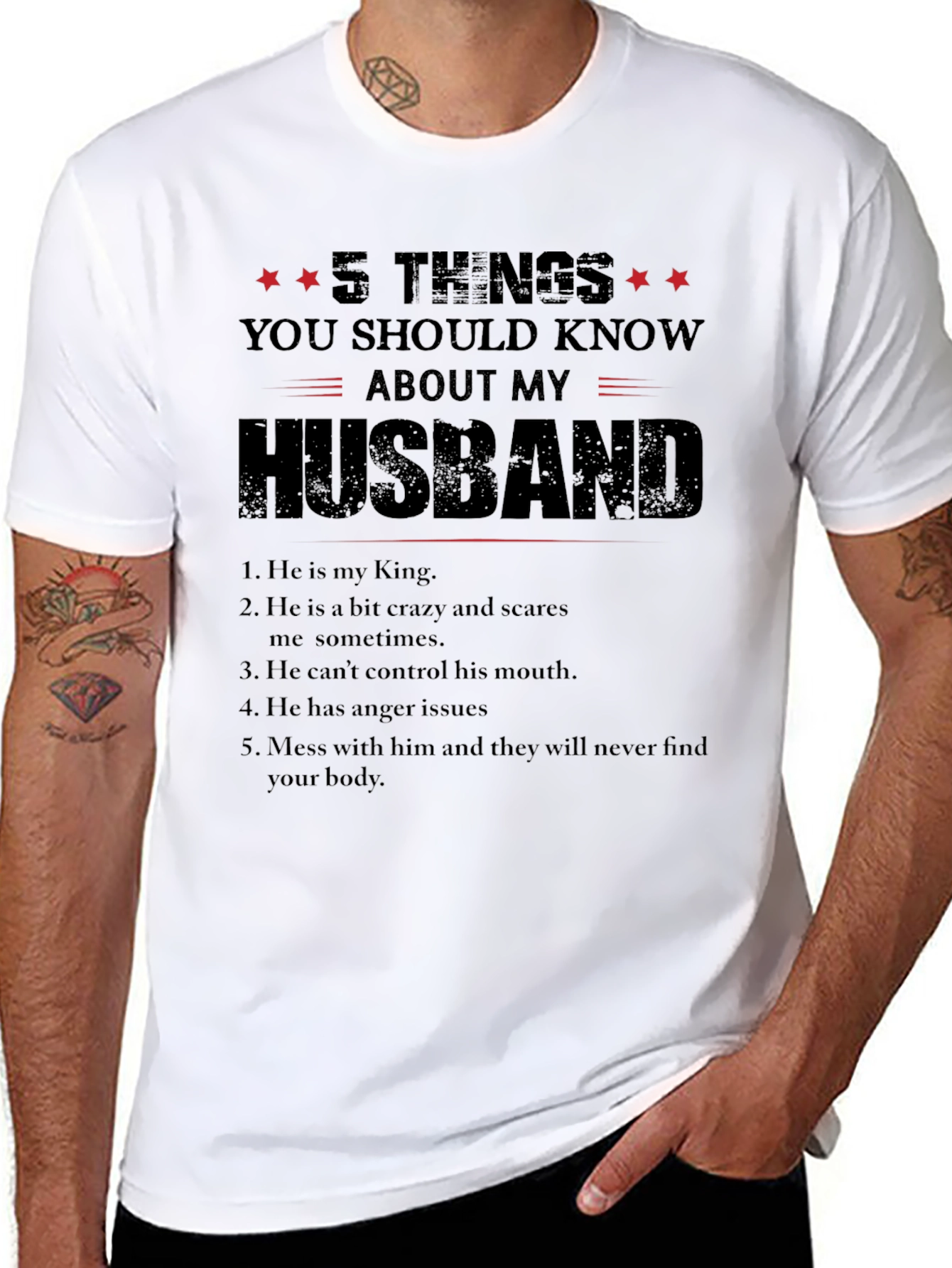 5 Things You Should Know About My Husband T-Shirt