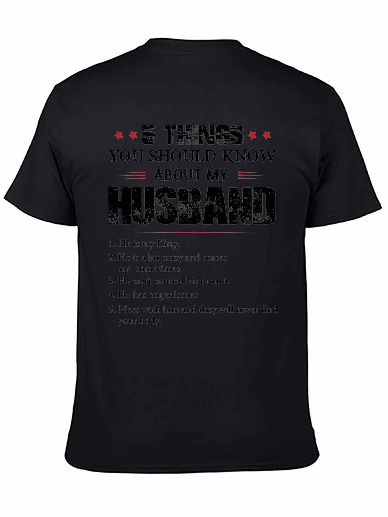 5 Things You Should Know About My Husband T-Shirt