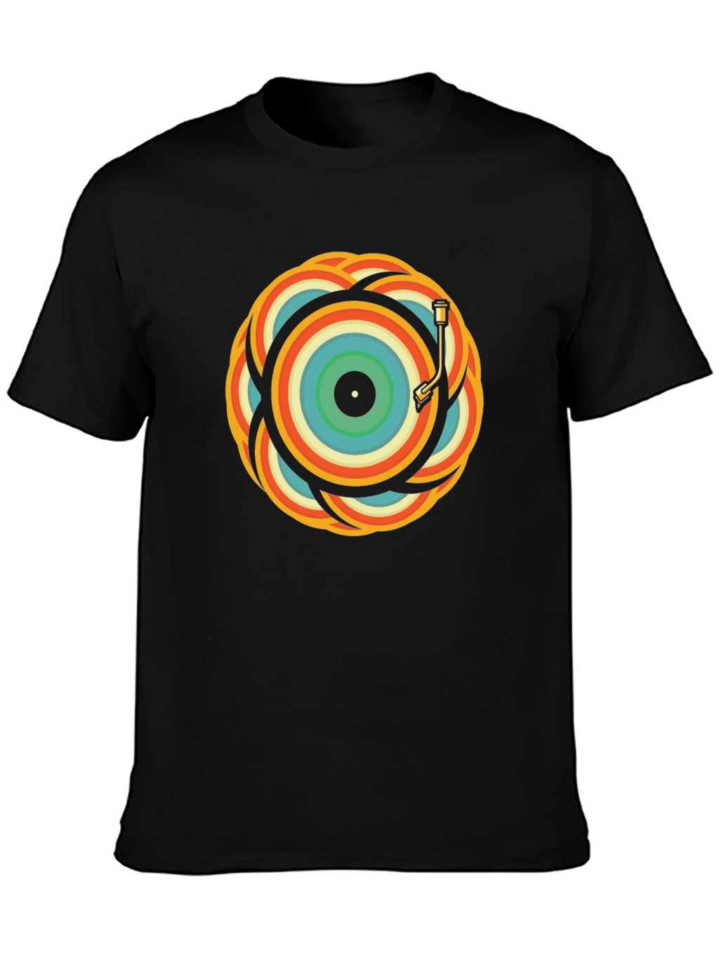 Retro Record Player Graphic Tee