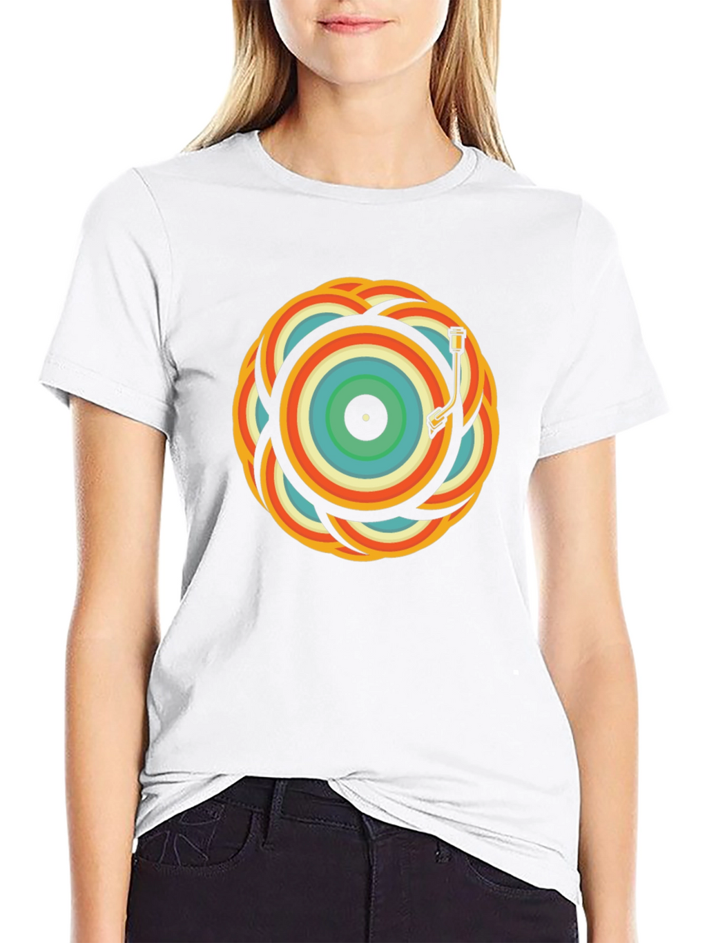 Retro Record Player Graphic Tee