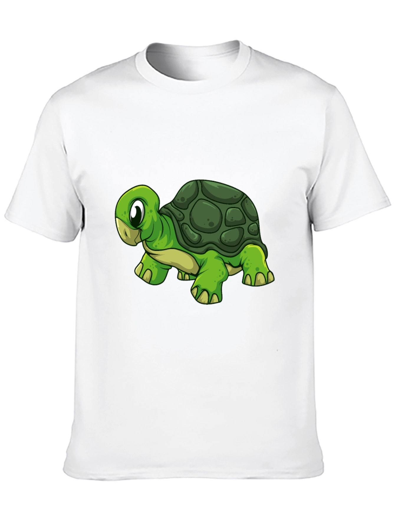 Cartoon Turtle Graphic Black T-Shirt