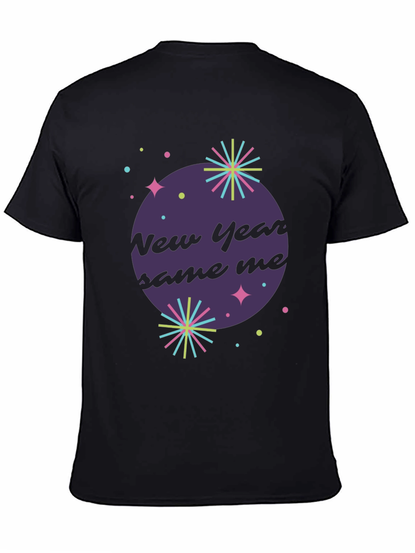 New Year Same Me Graphic Tee - Trendy Mens T-Shirt