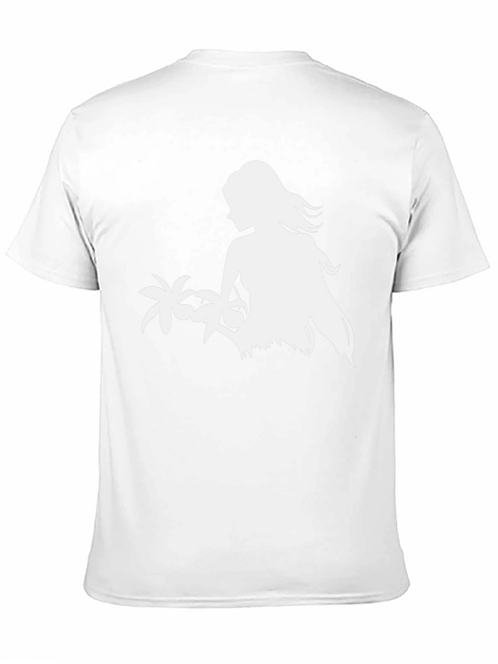 Tropical Island Girl Graphic Tee - Black