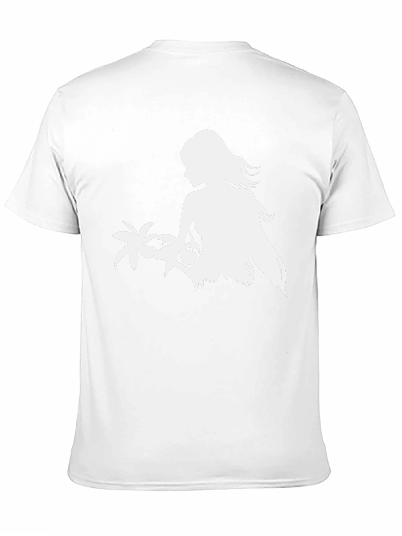 Tropical Island Girl Graphic Tee - Black