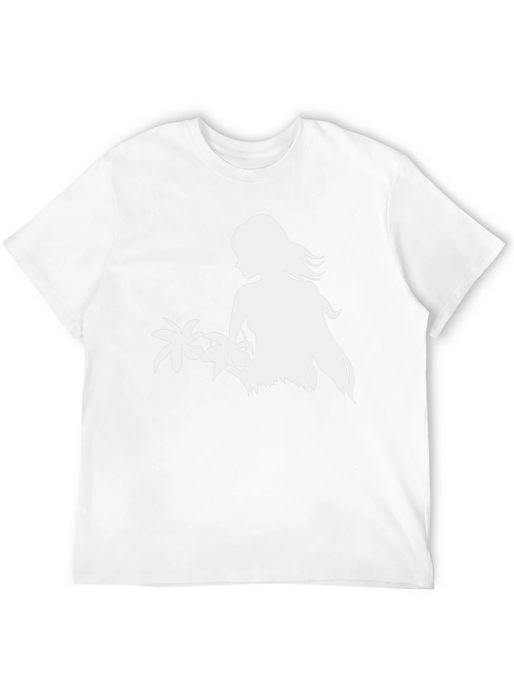 Tropical Island Girl Graphic Tee - Black