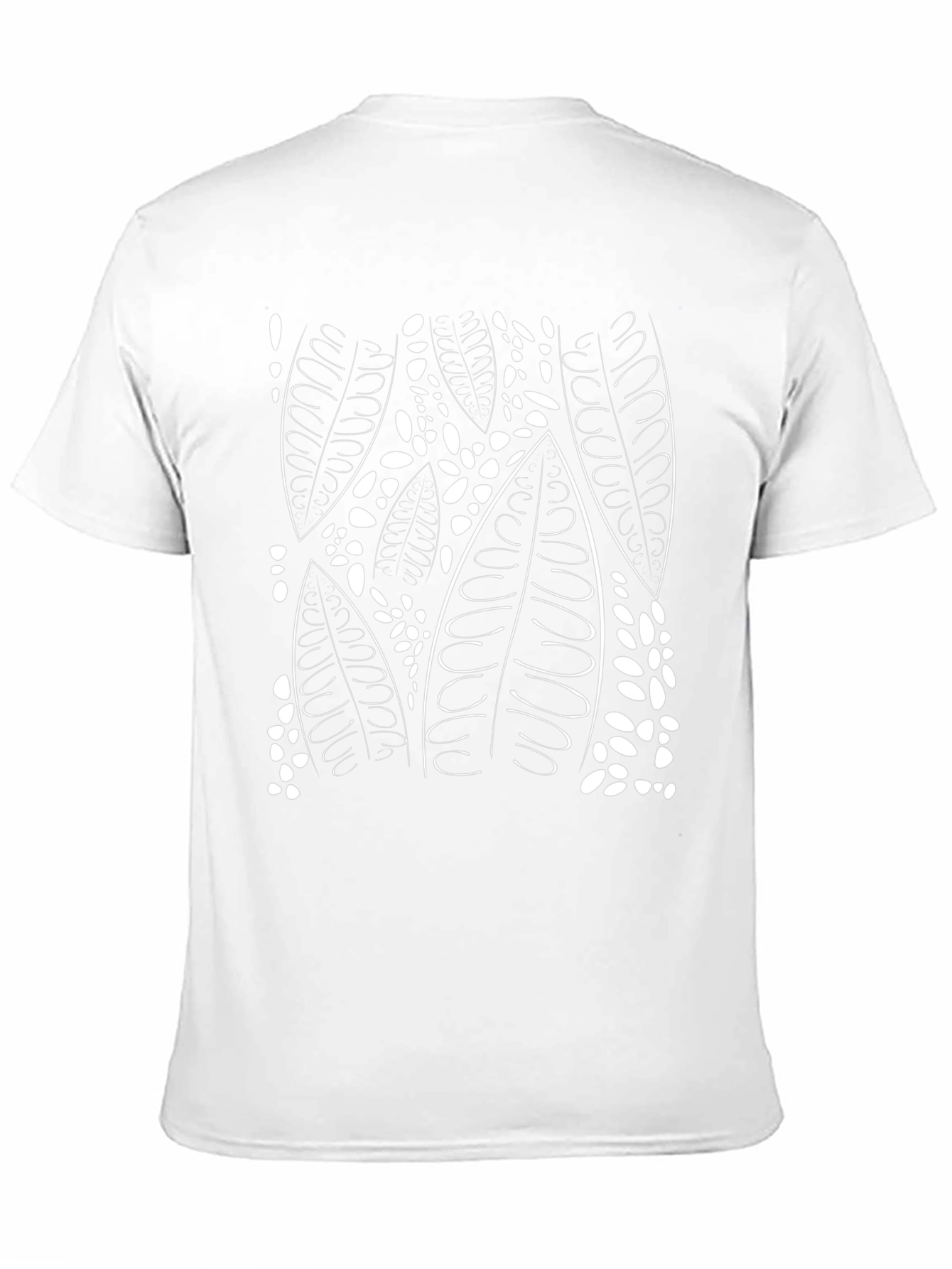 Leaf Print Black T-Shirt - Unique Design