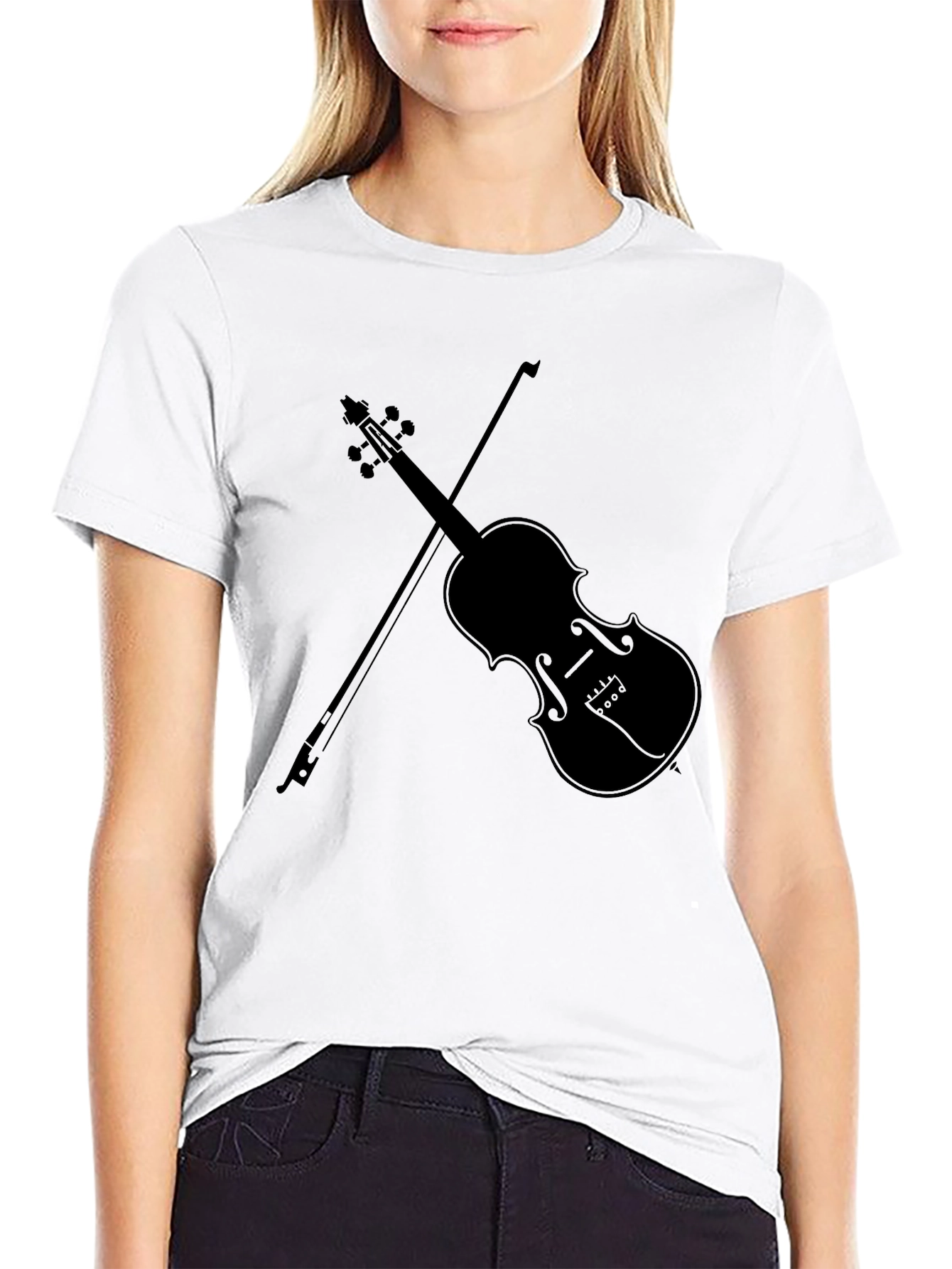 Violin Graphic Tee - Classic Musician Style