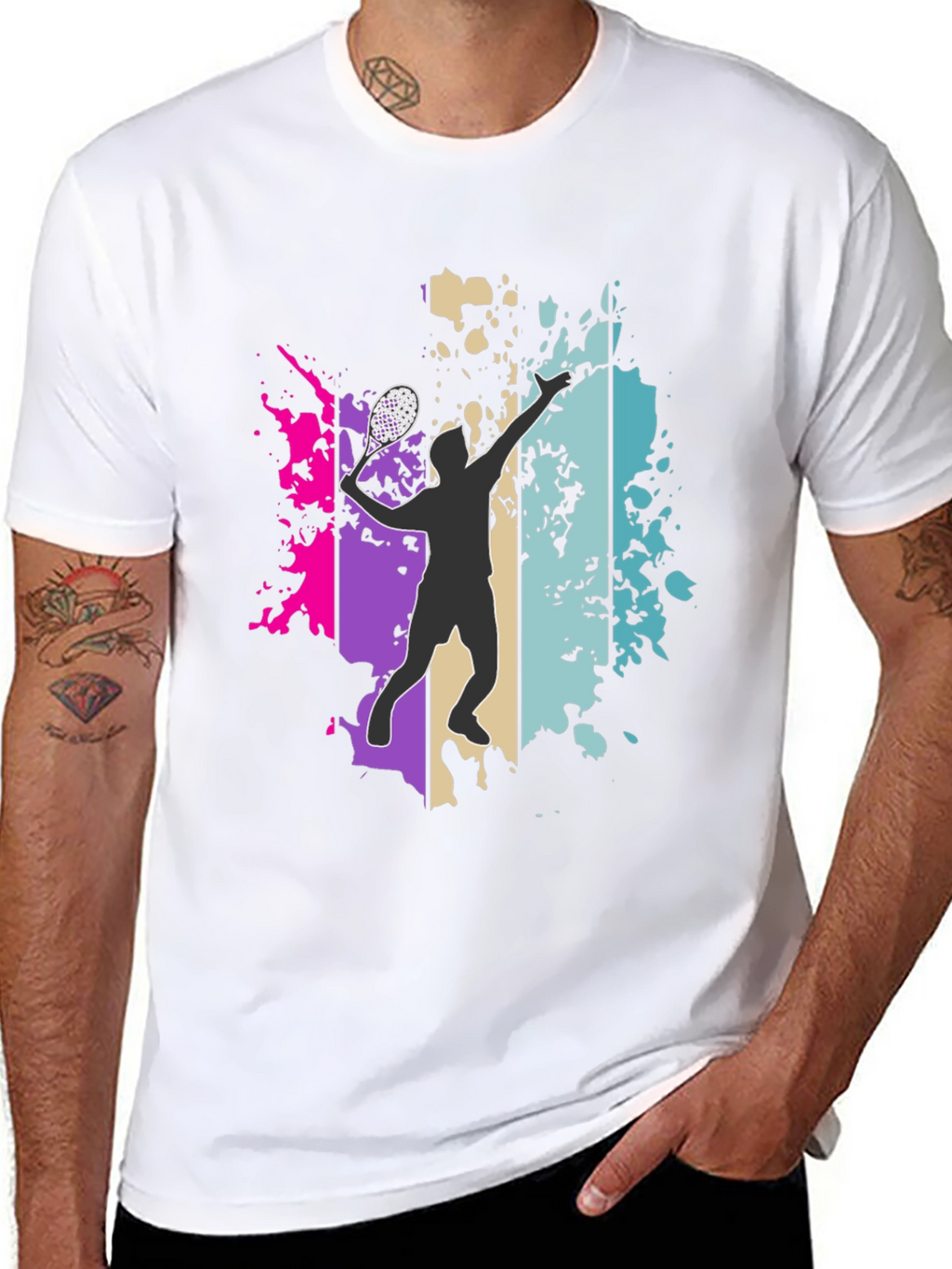 Lacrosse Player Graphic Tee - Trendy Sportswear