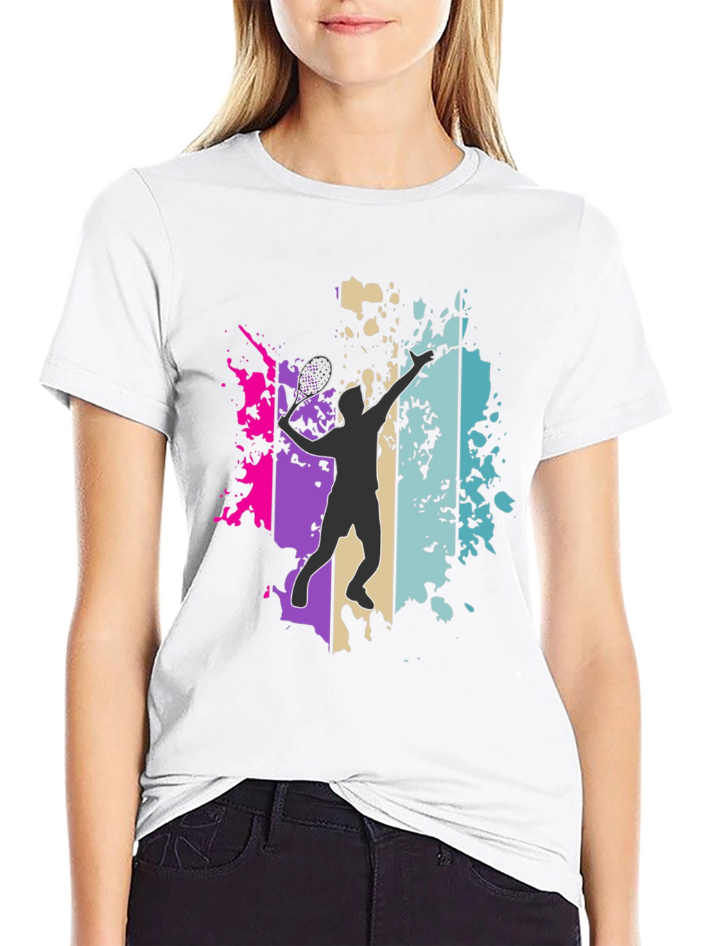 Lacrosse Player Graphic Tee - Trendy Sportswear