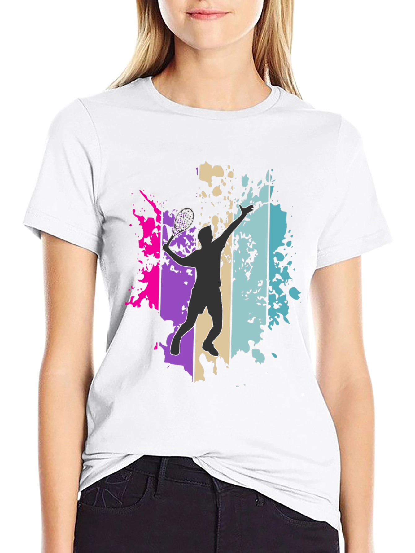 Lacrosse Player Graphic Tee - Trendy Sportswear
