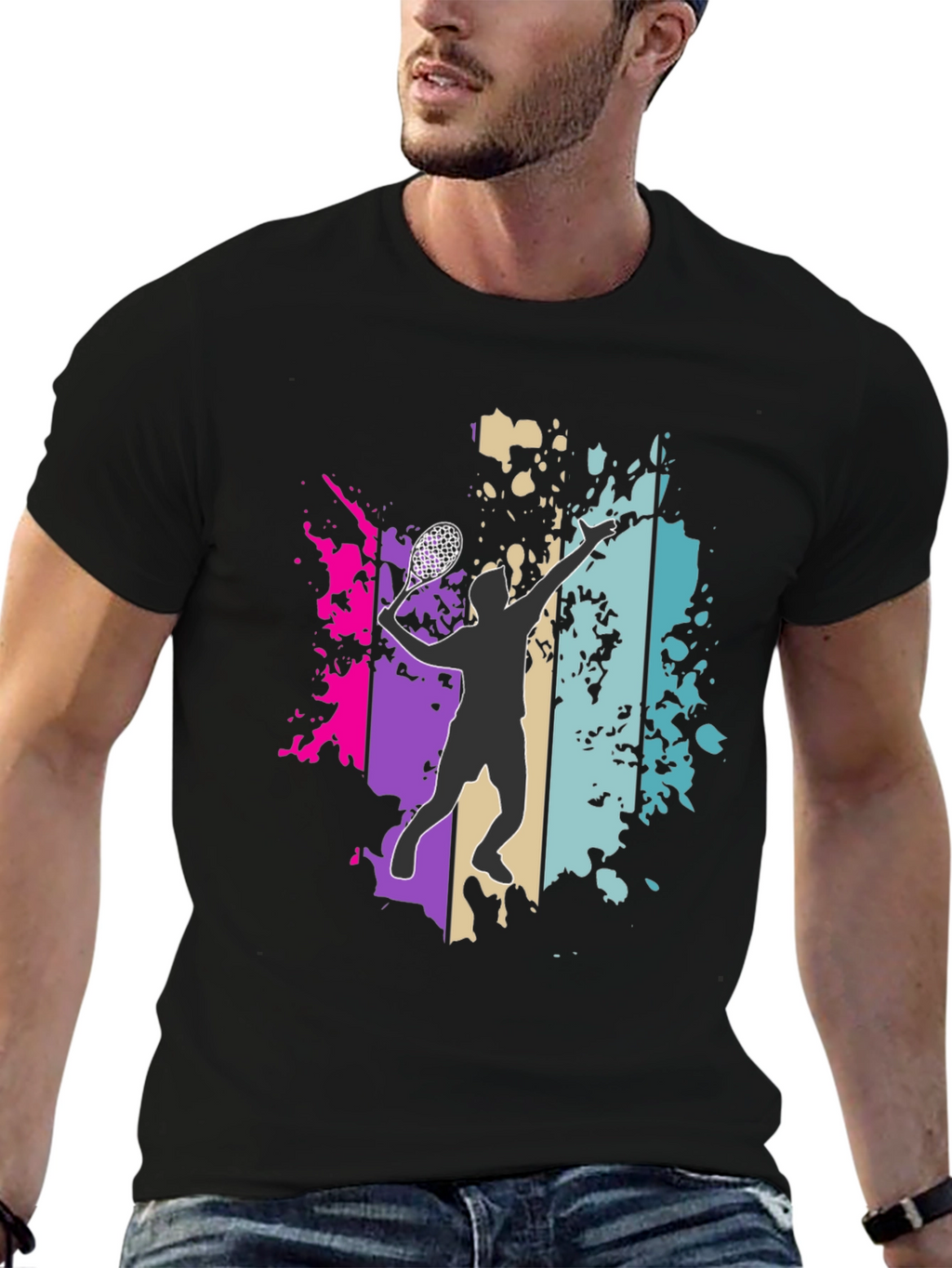 Lacrosse Player Graphic Tee - Trendy Sportswear