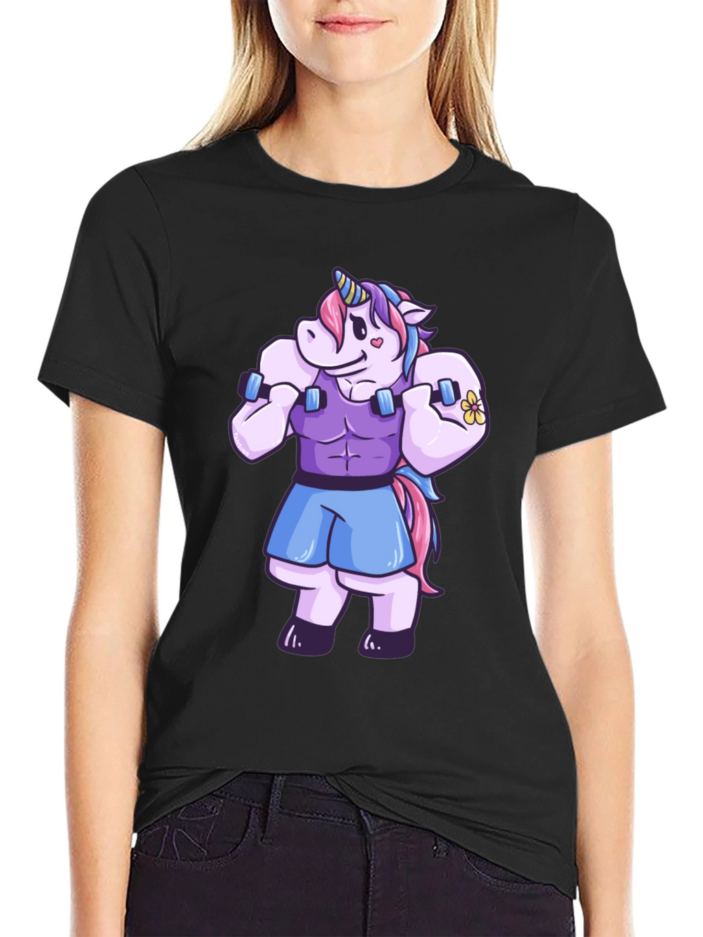 Unicorn Gym Bro Graphic T-Shirt