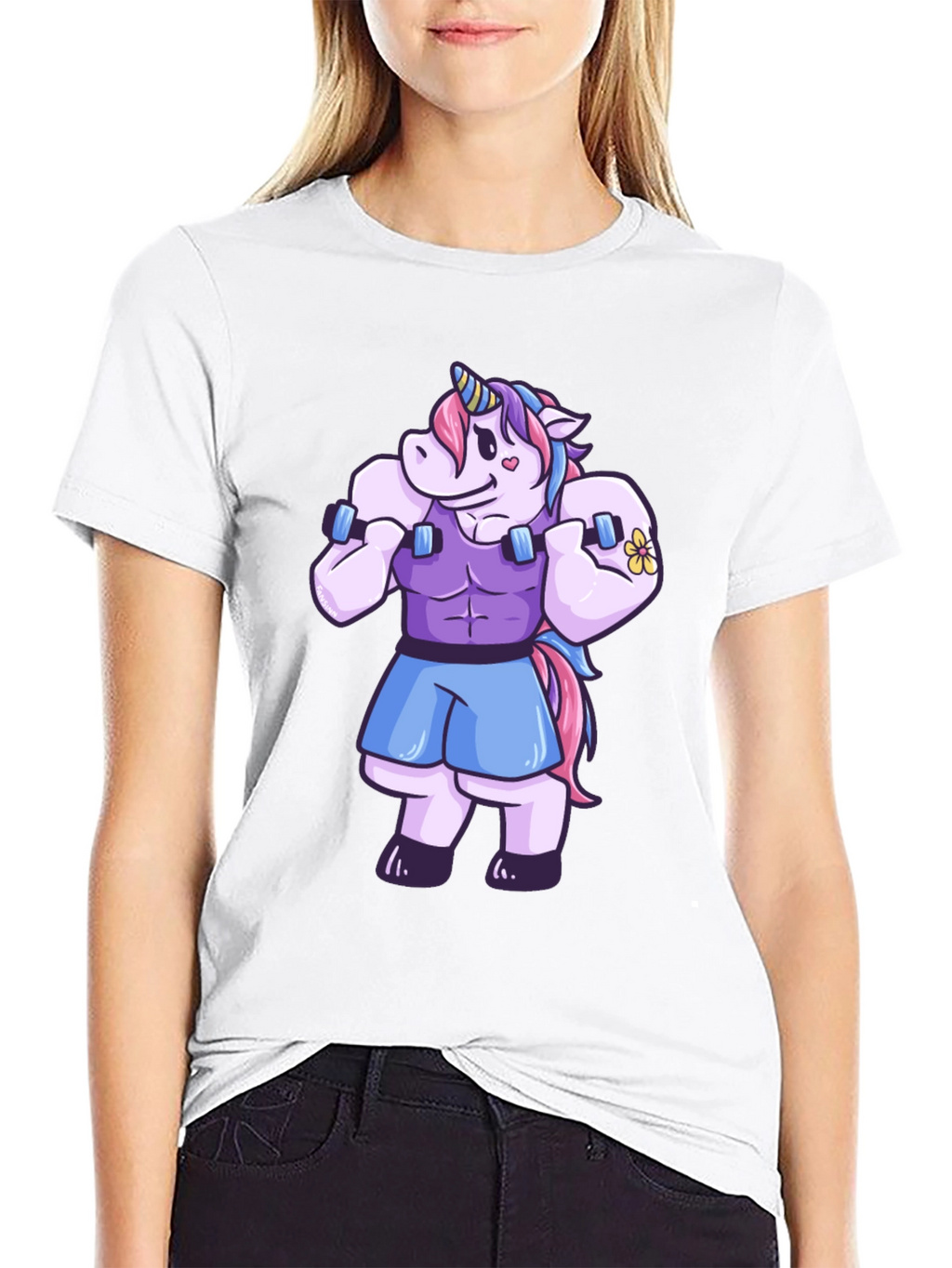 Unicorn Gym Bro Graphic T-Shirt