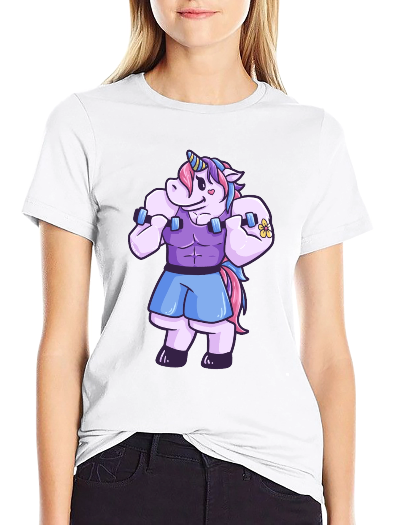 Unicorn Gym Bro Graphic T-Shirt