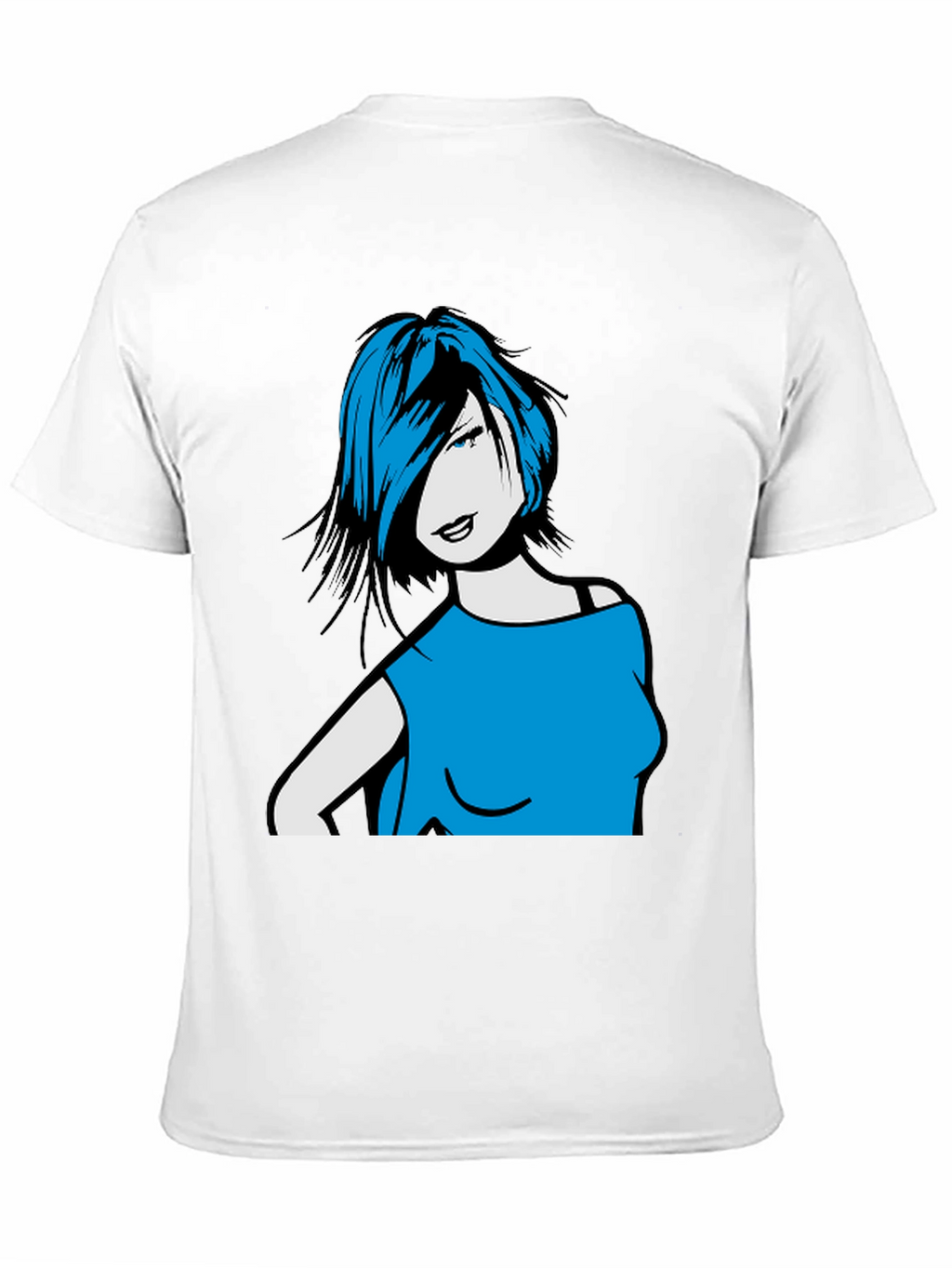 Woman Portrait Graphic Tee - Trendy Black Shirt