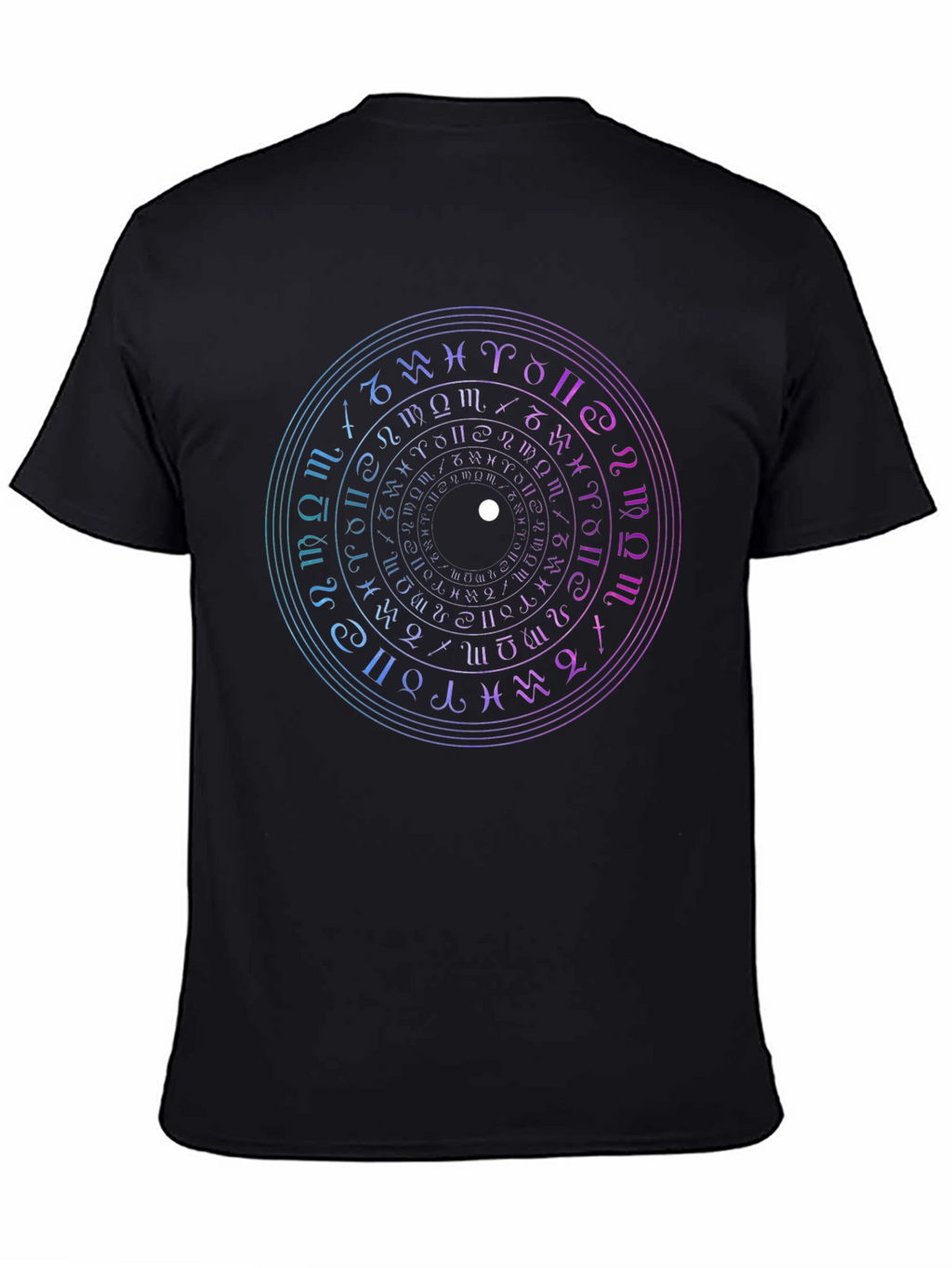 Mystic Zodiac Circle Graphic Tee - Black