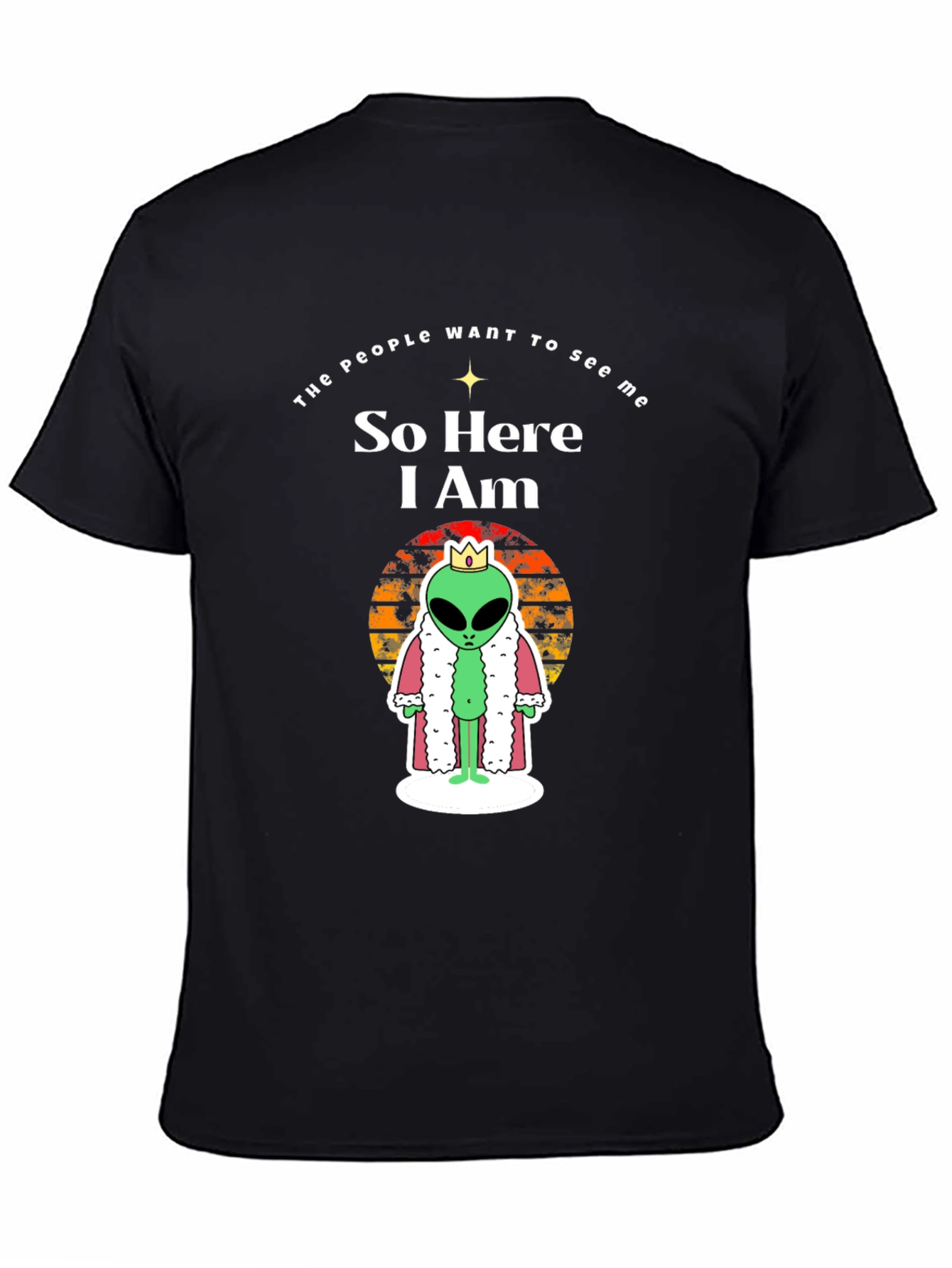 Alien King T-Shirt - So Here I Am - Funny Graphic Tee