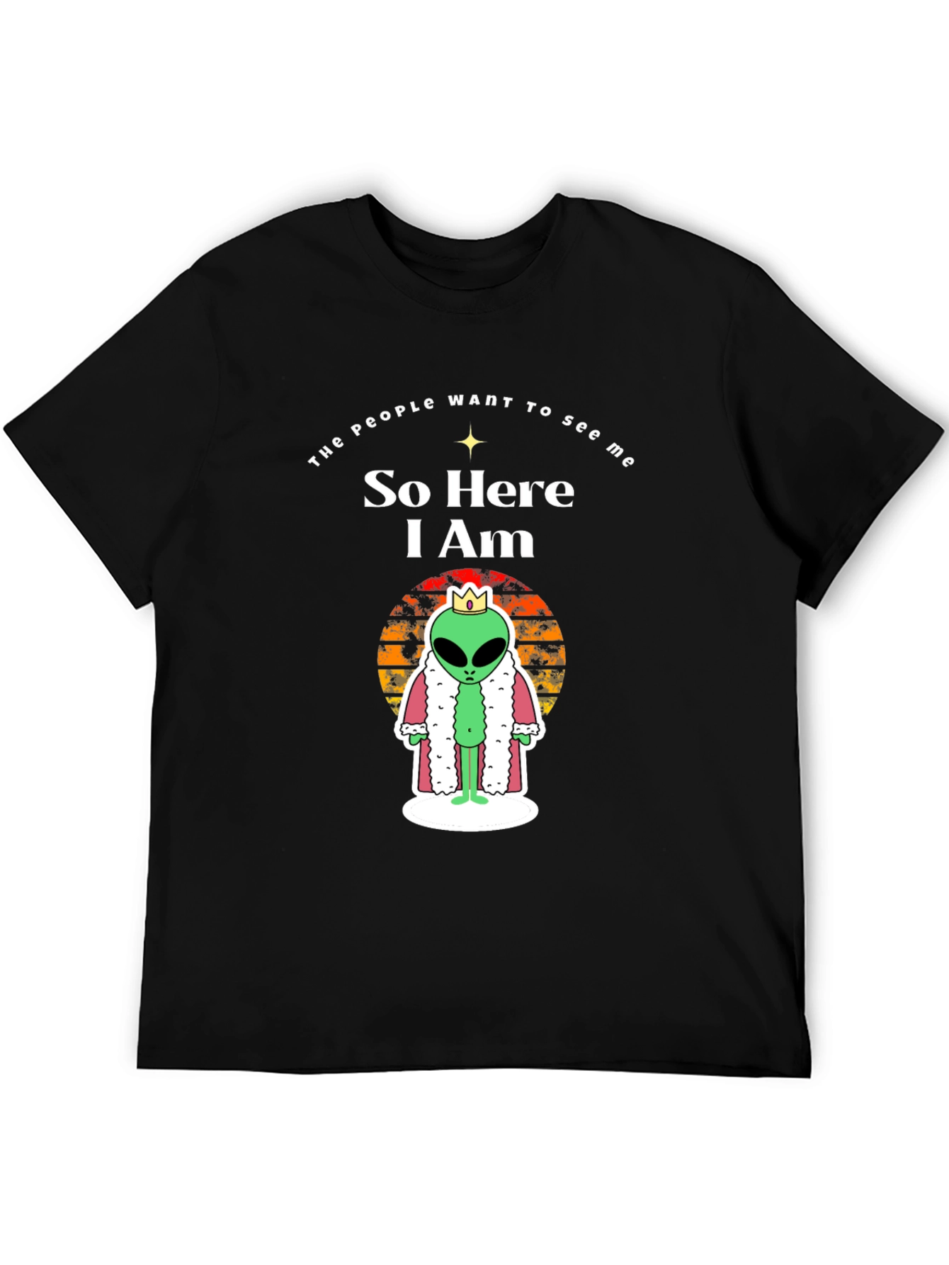 Alien King T-Shirt - So Here I Am - Funny Graphic Tee