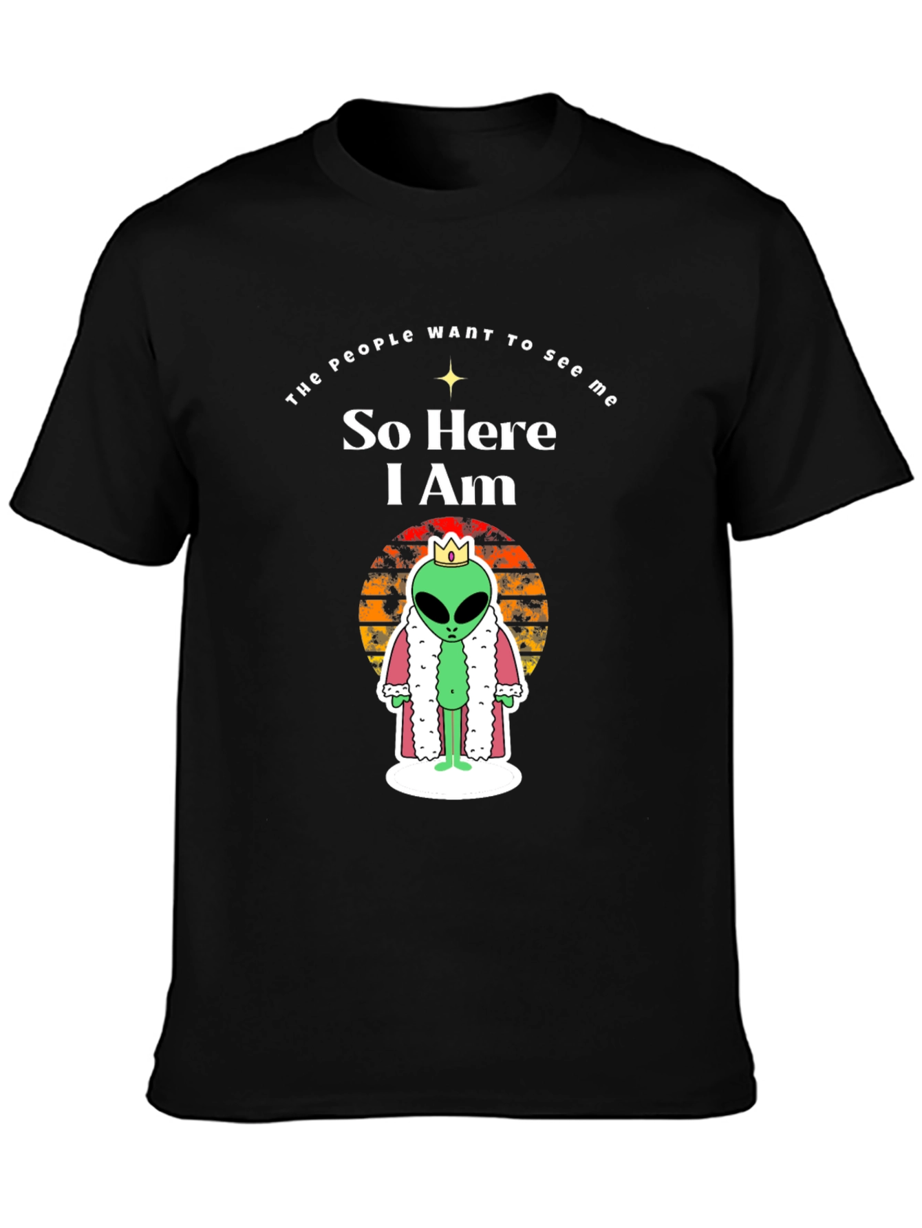 Alien King T-Shirt - So Here I Am - Funny Graphic Tee