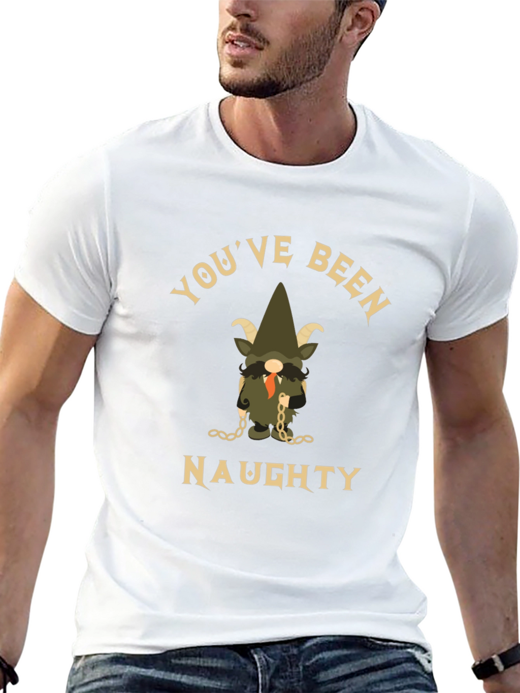 Youve Been Naughty Gnome Graphic T-Shirt