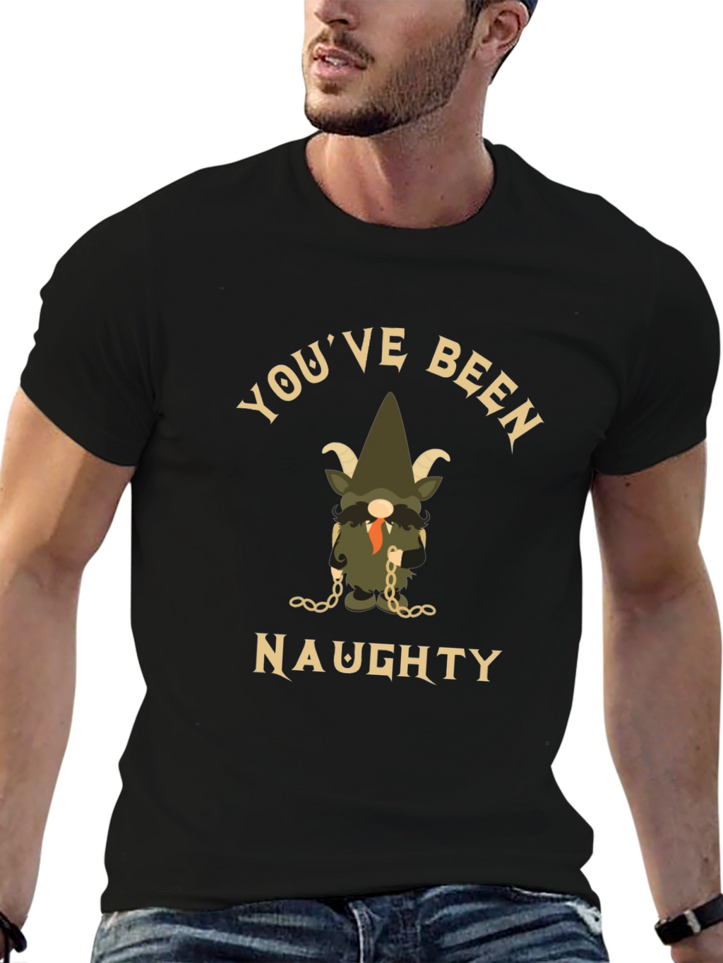 Youve Been Naughty Gnome Graphic T-Shirt