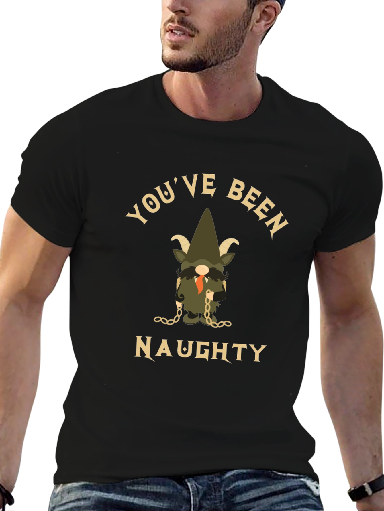 Youve Been Naughty Gnome Graphic T-Shirt