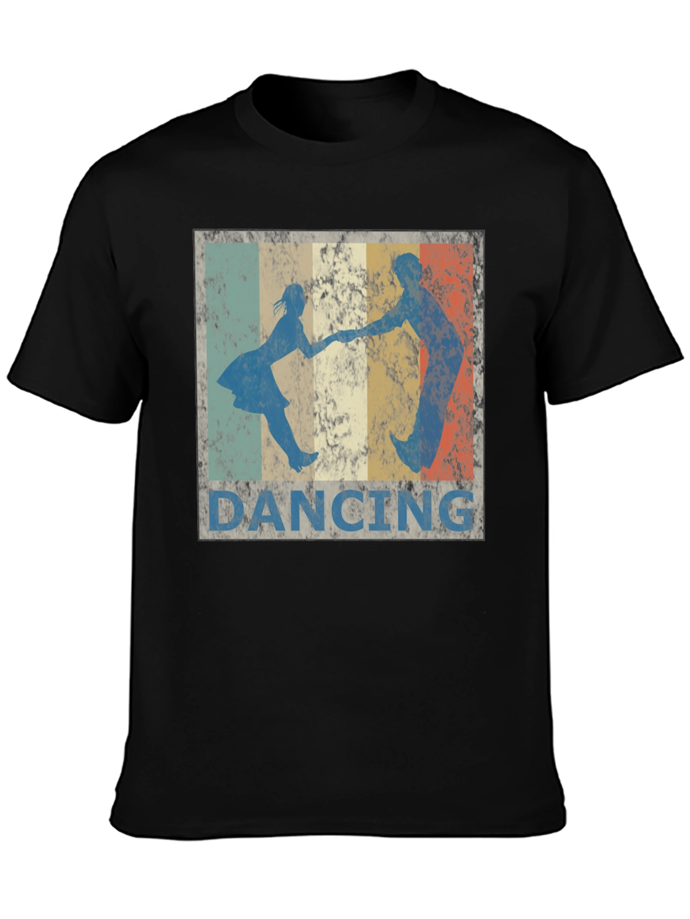 Retro Dancing T-Shirt - Vintage Style Black Tee