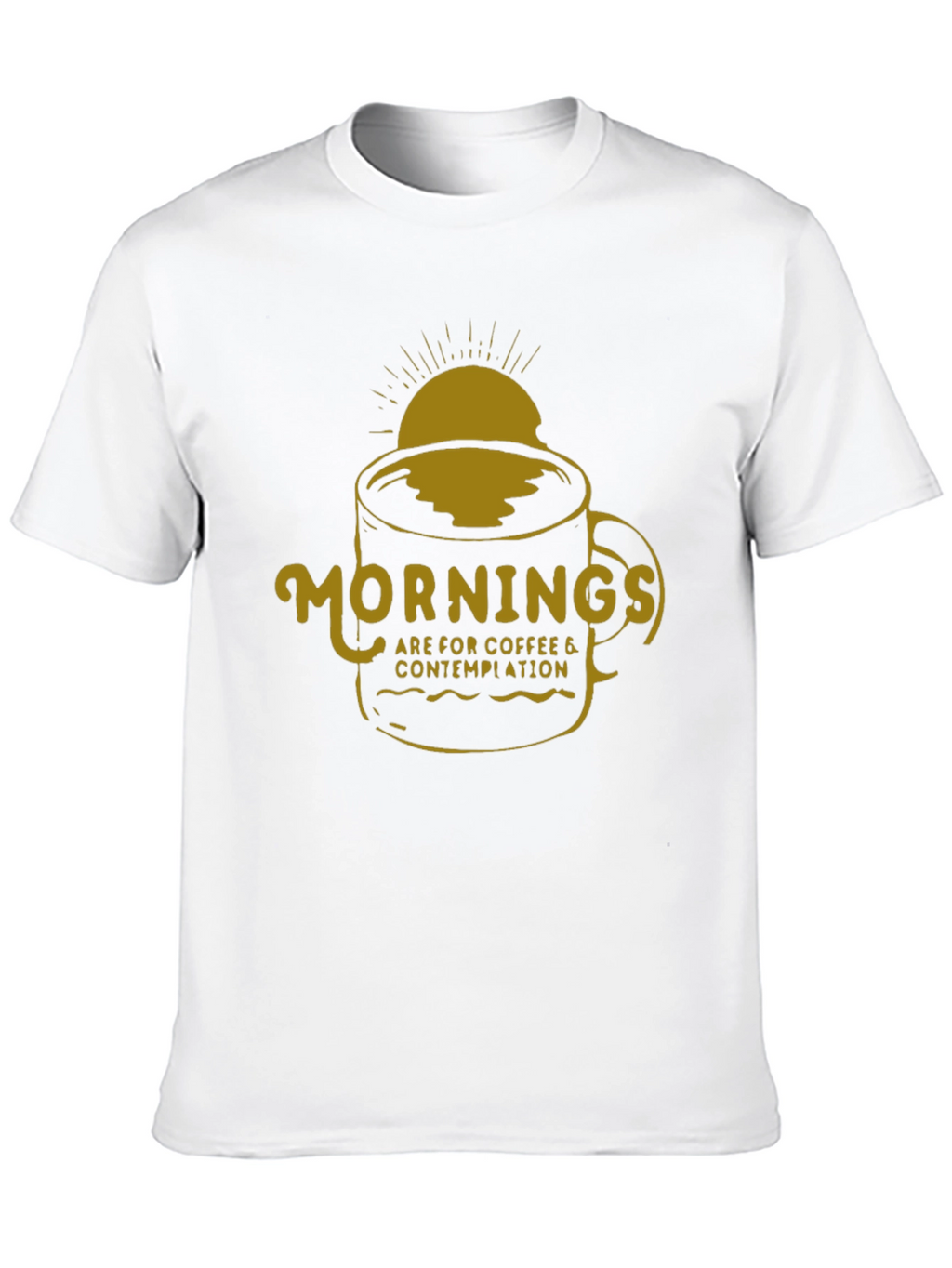 Coffee Contemplation Graphic Tee - Black