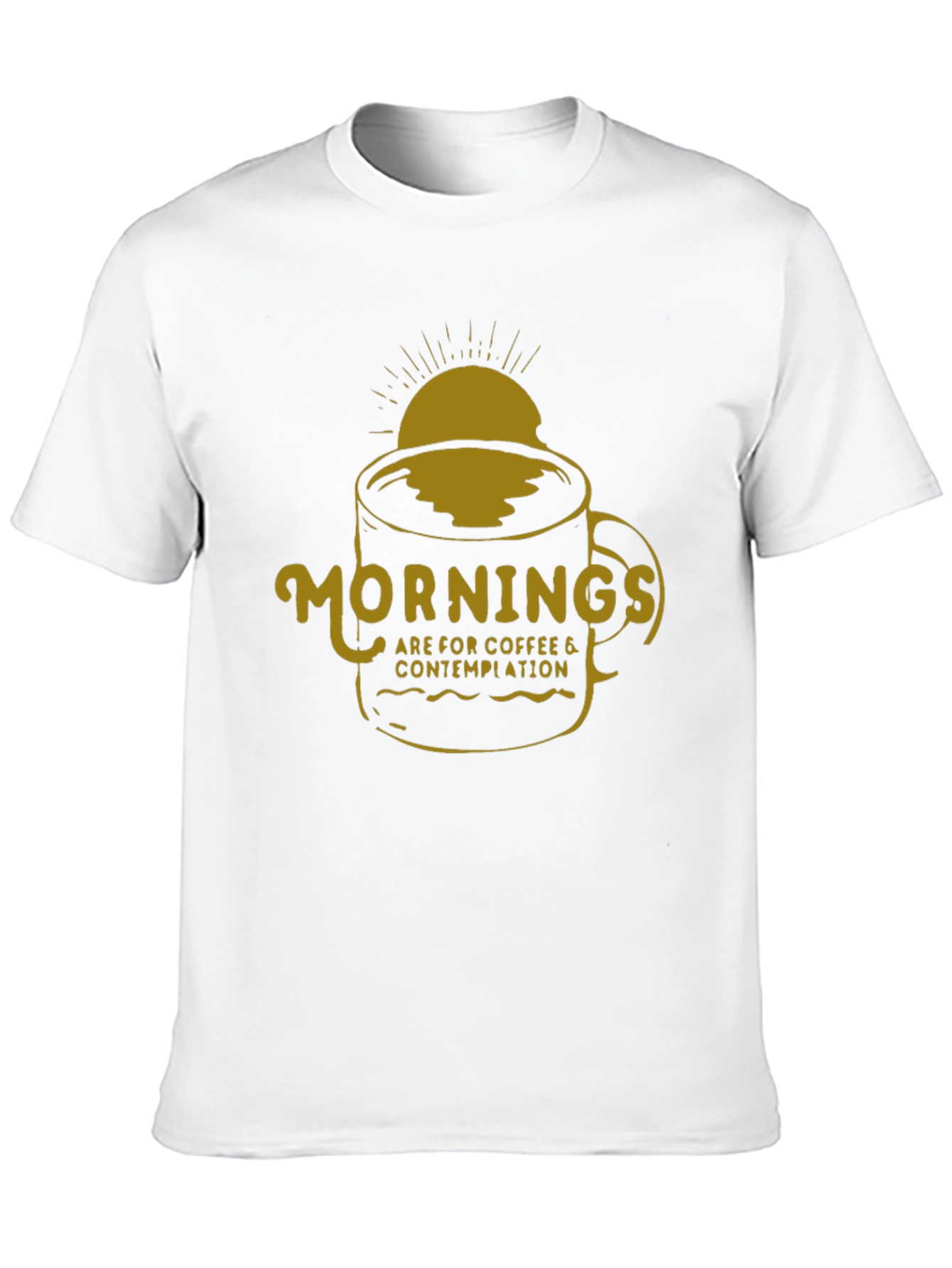 Coffee Contemplation Graphic Tee - Black
