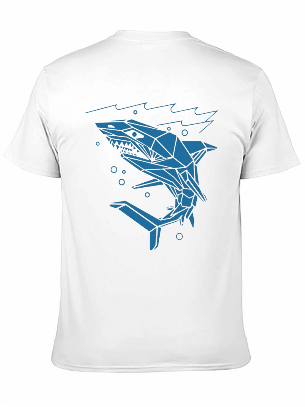 Geometric Shark Graphic Tee - Cool Modern Design