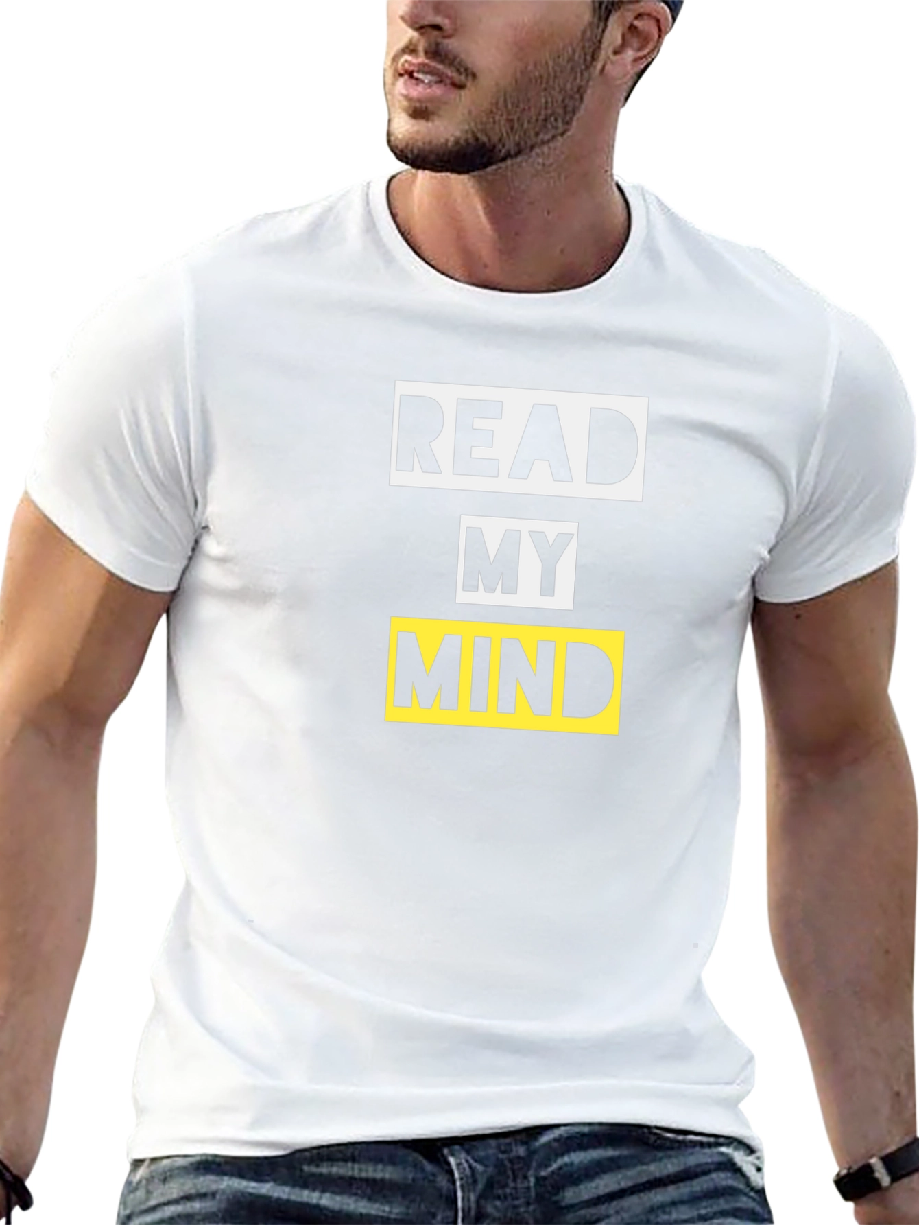Read My Mind Graphic Tee - Black Cotton T-Shirt