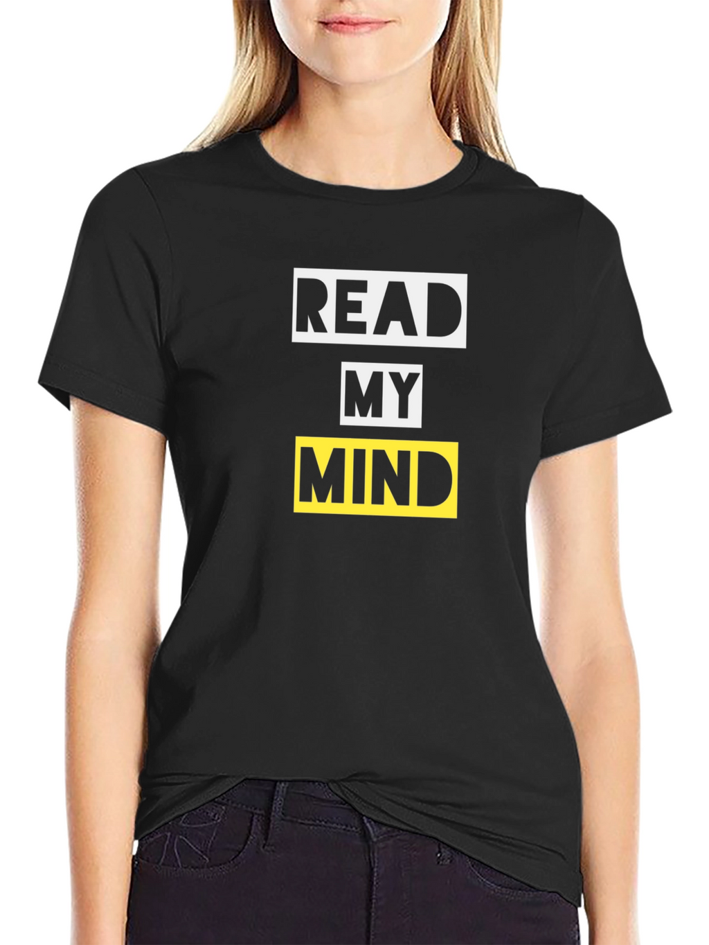 Read My Mind Graphic Tee - Black Cotton T-Shirt