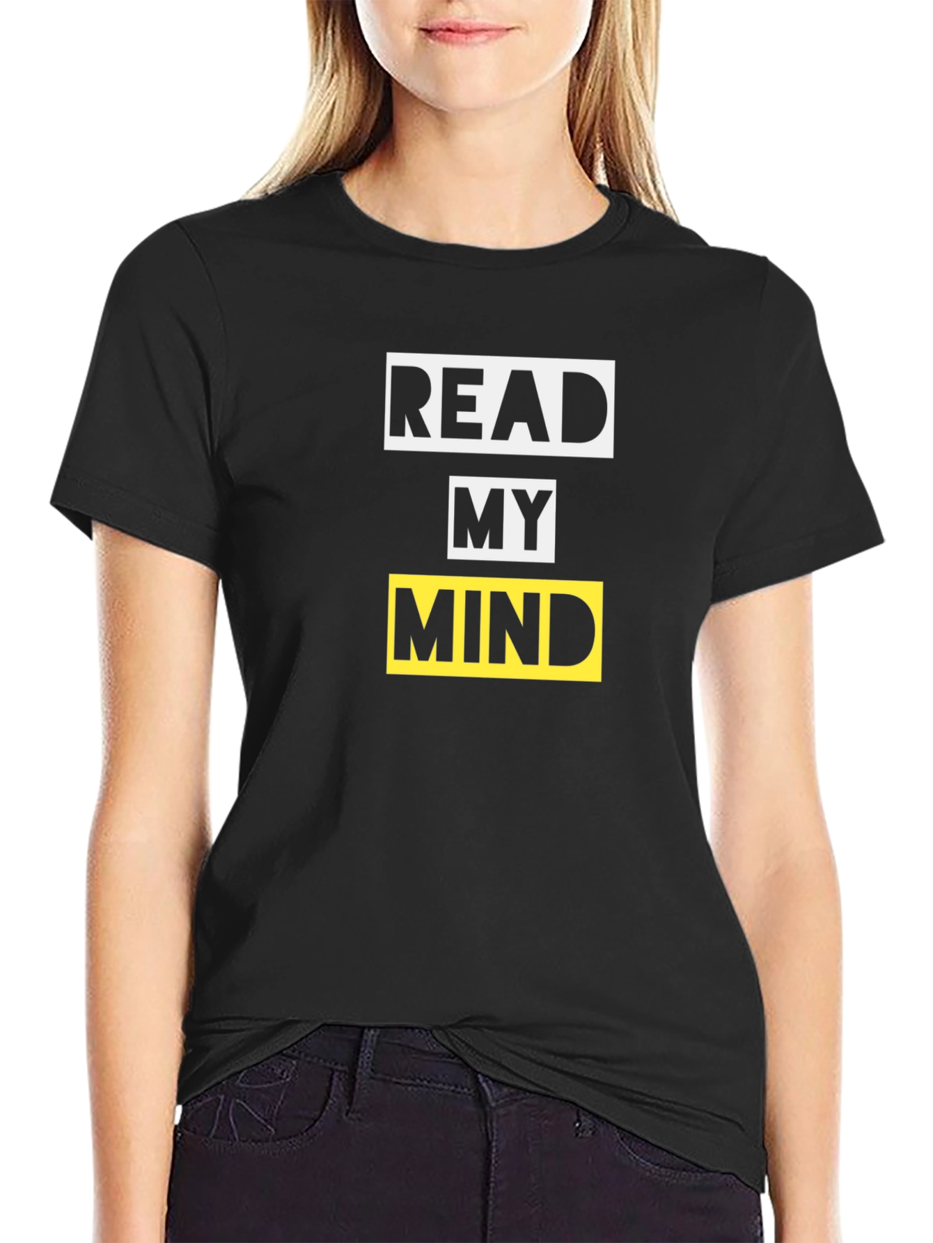 Read My Mind Graphic Tee - Black Cotton T-Shirt