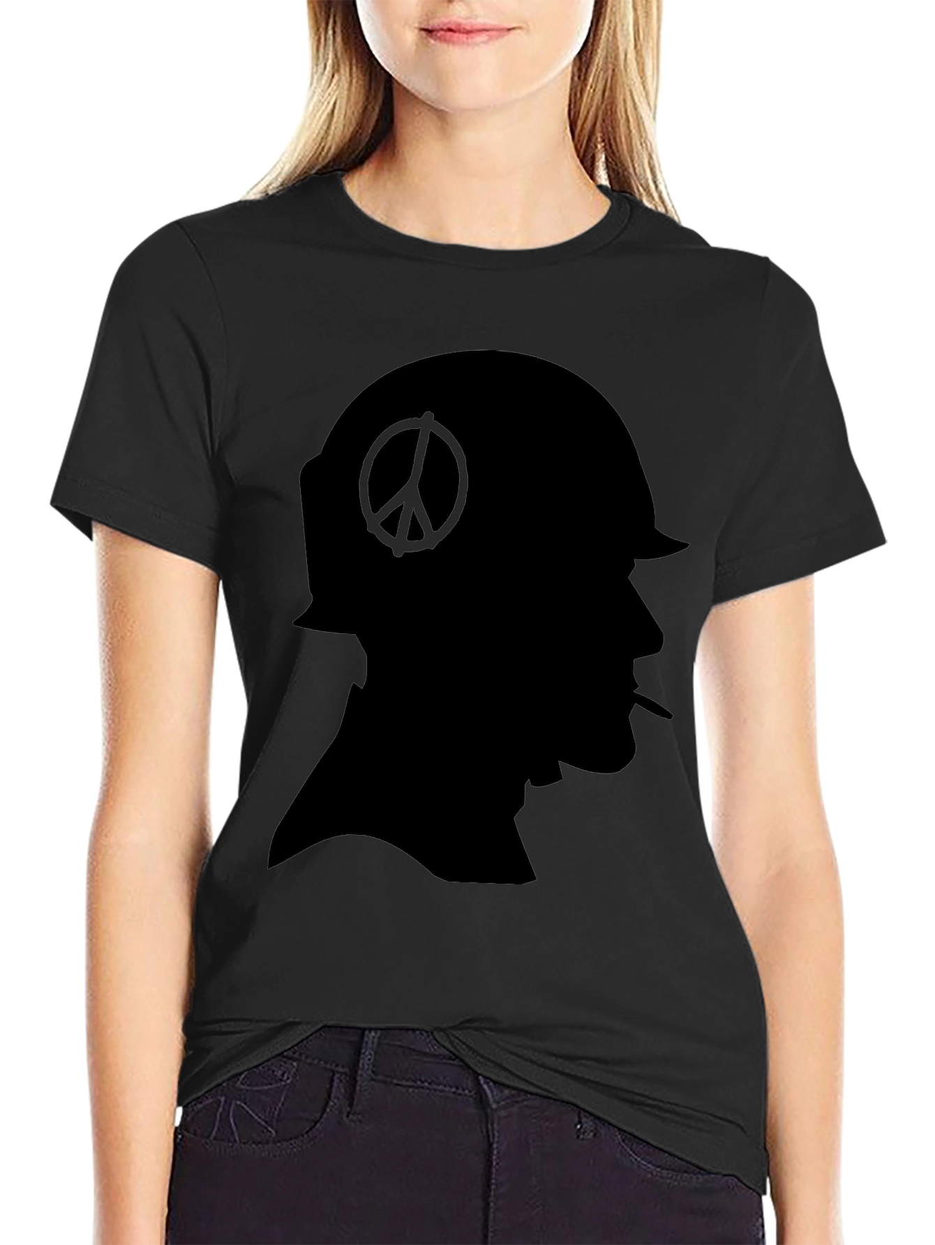 Peace Soldier Black T-Shirt - Anti-War Design