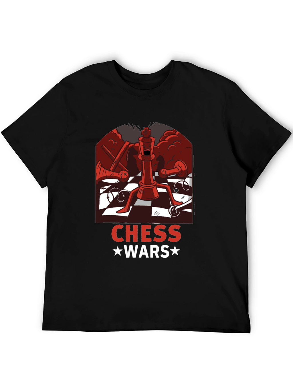 Chess Wars Graphic T-Shirt - Black Cotton Tee