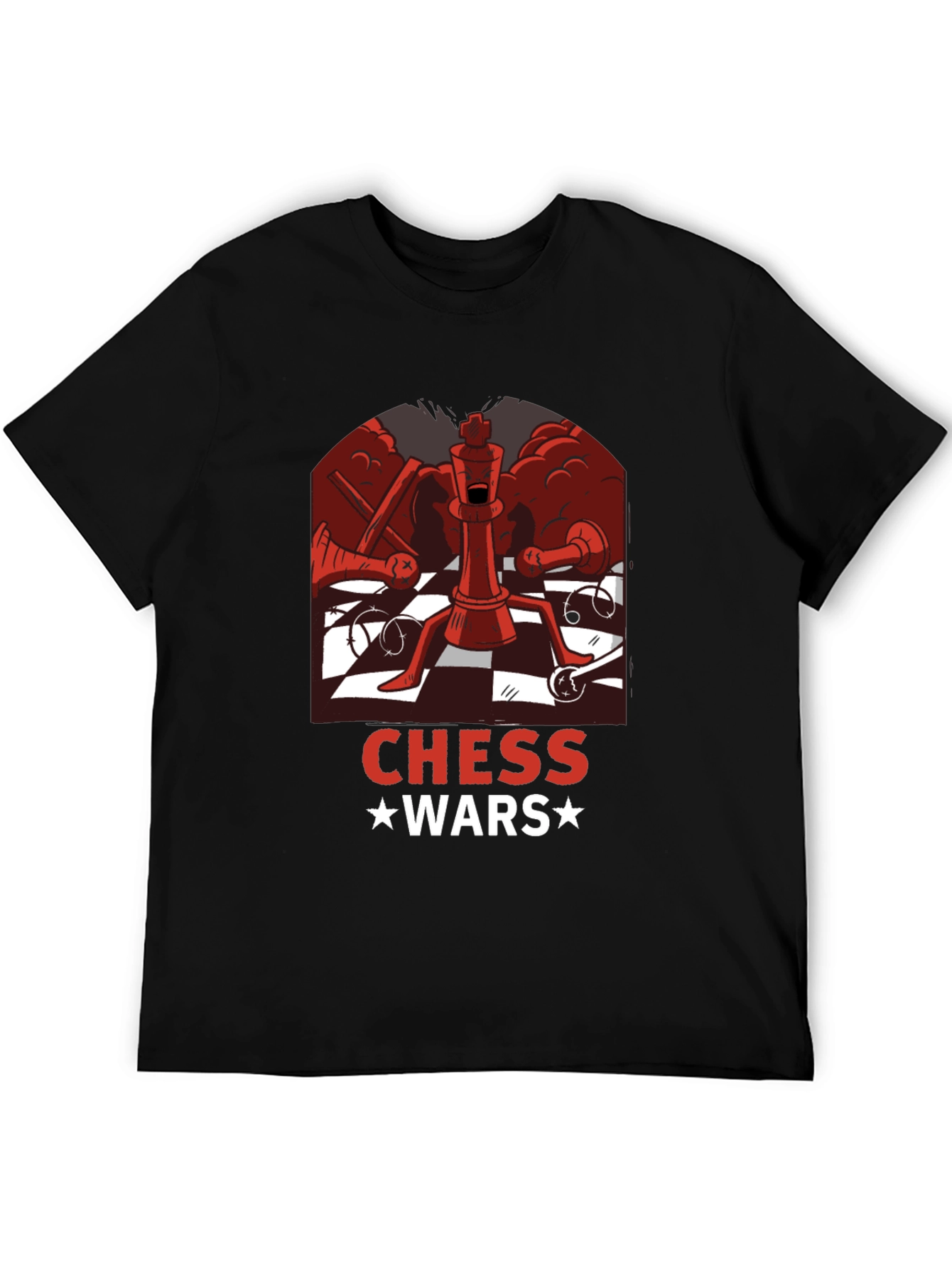 Chess Wars Graphic T-Shirt - Black Cotton Tee