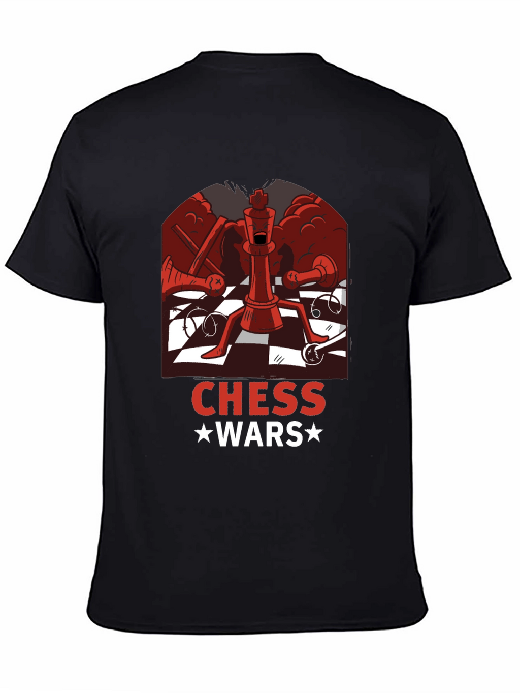 Chess Wars Graphic T-Shirt - Black Cotton Tee