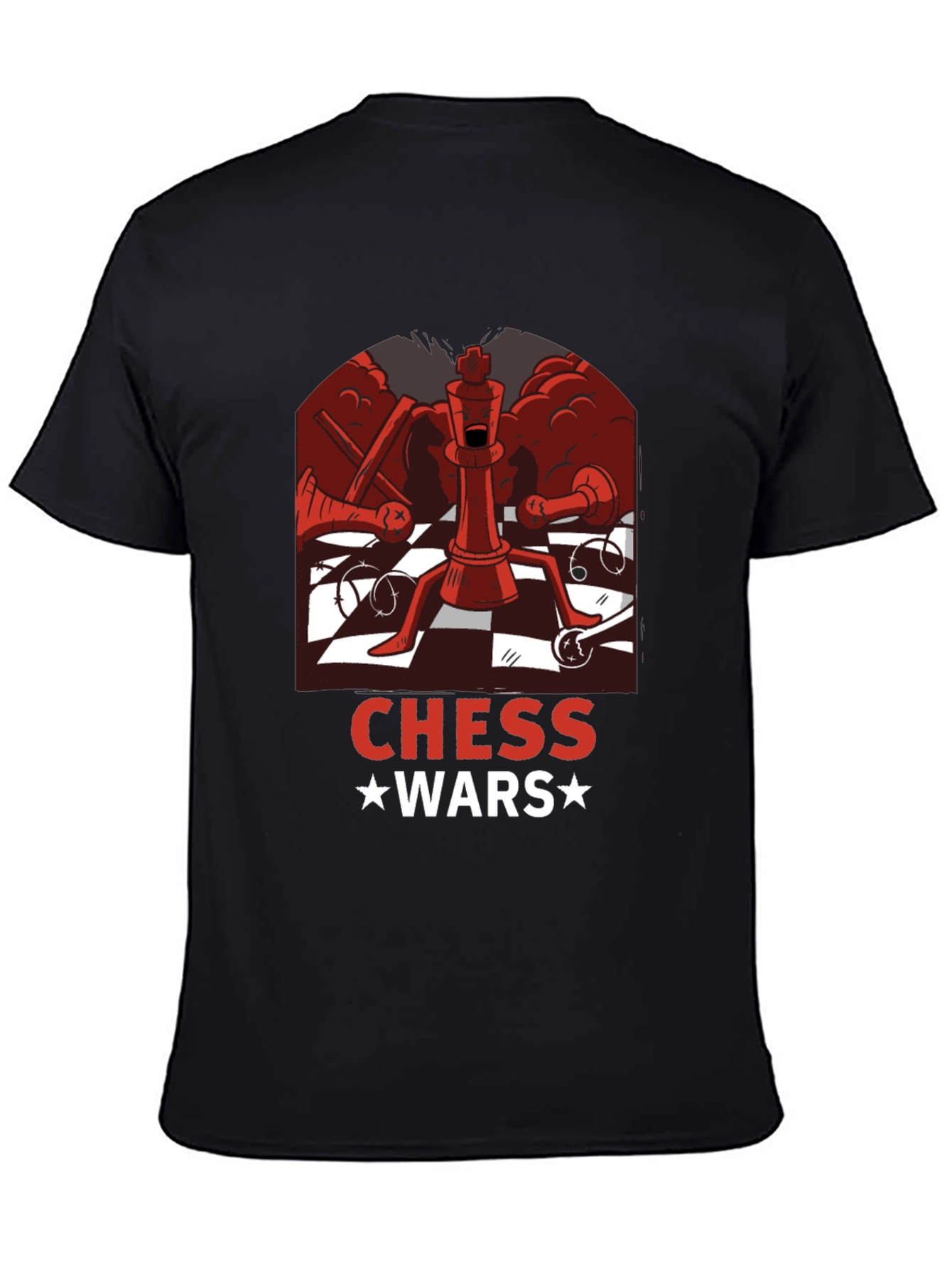 Chess Wars Graphic T-Shirt - Black Cotton Tee