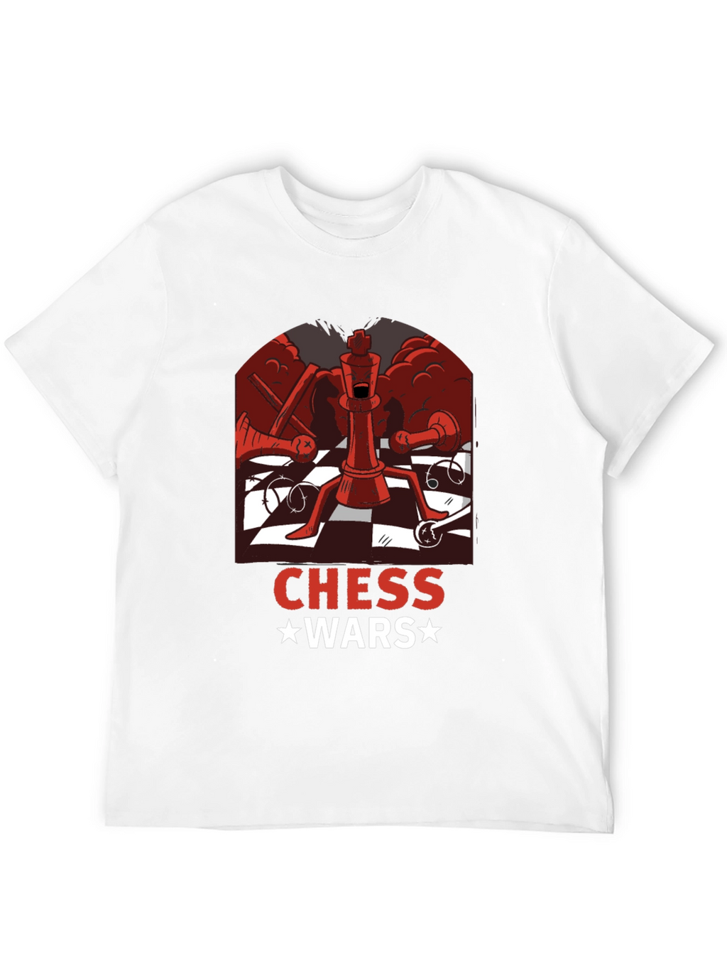 Chess Wars Graphic T-Shirt - Black Cotton Tee