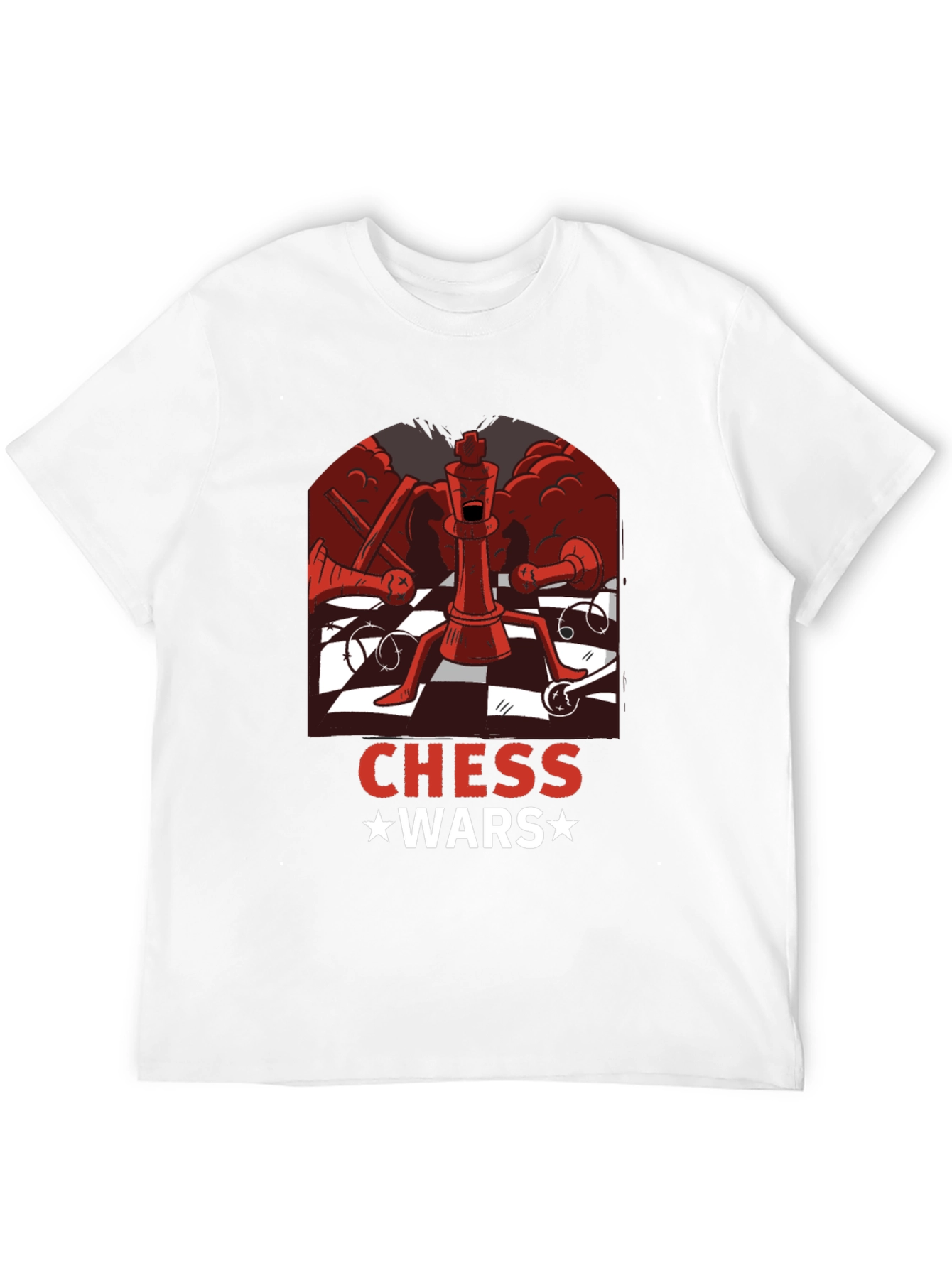 Chess Wars Graphic T-Shirt - Black Cotton Tee