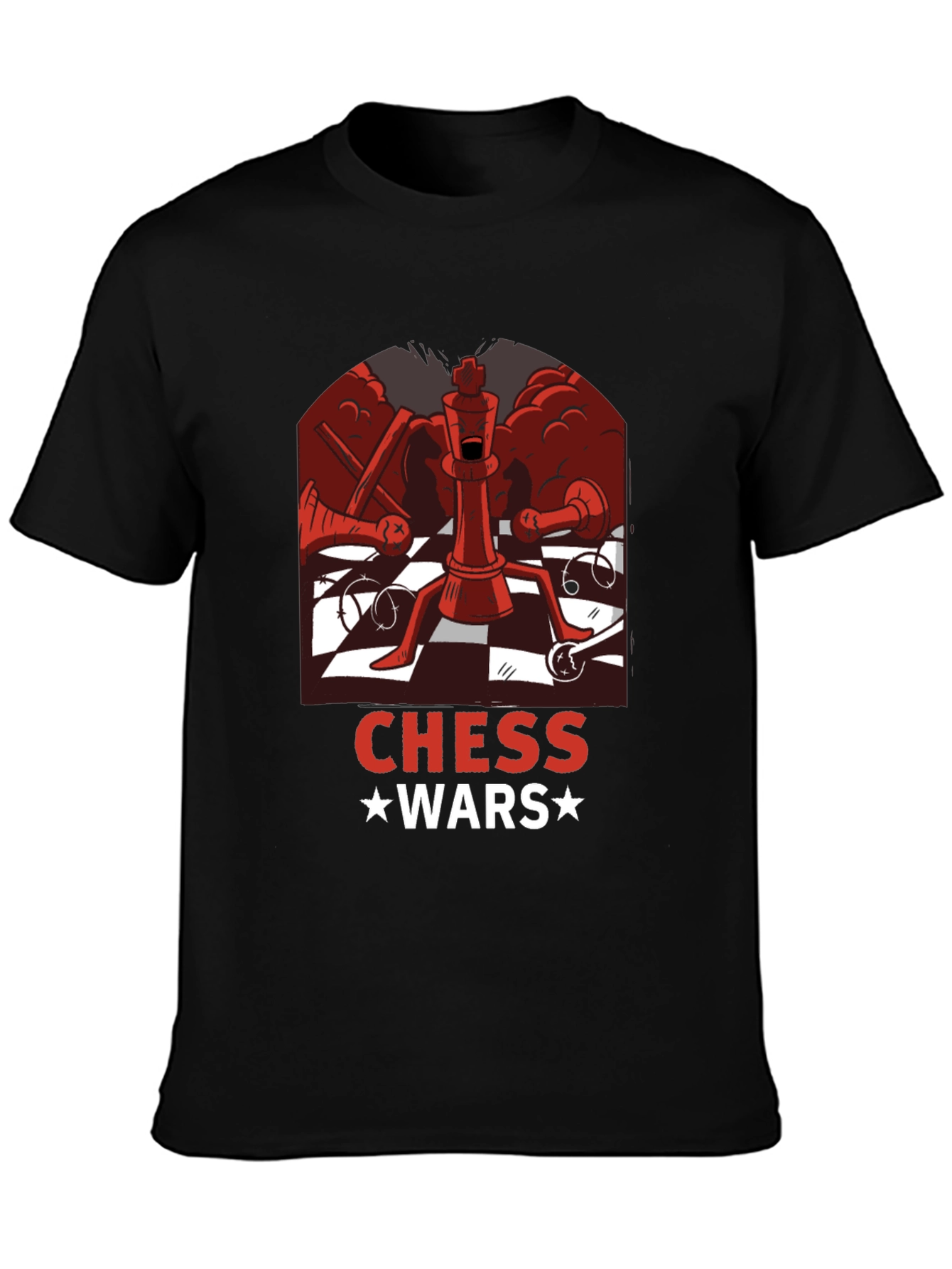 Chess Wars Graphic T-Shirt - Black Cotton Tee