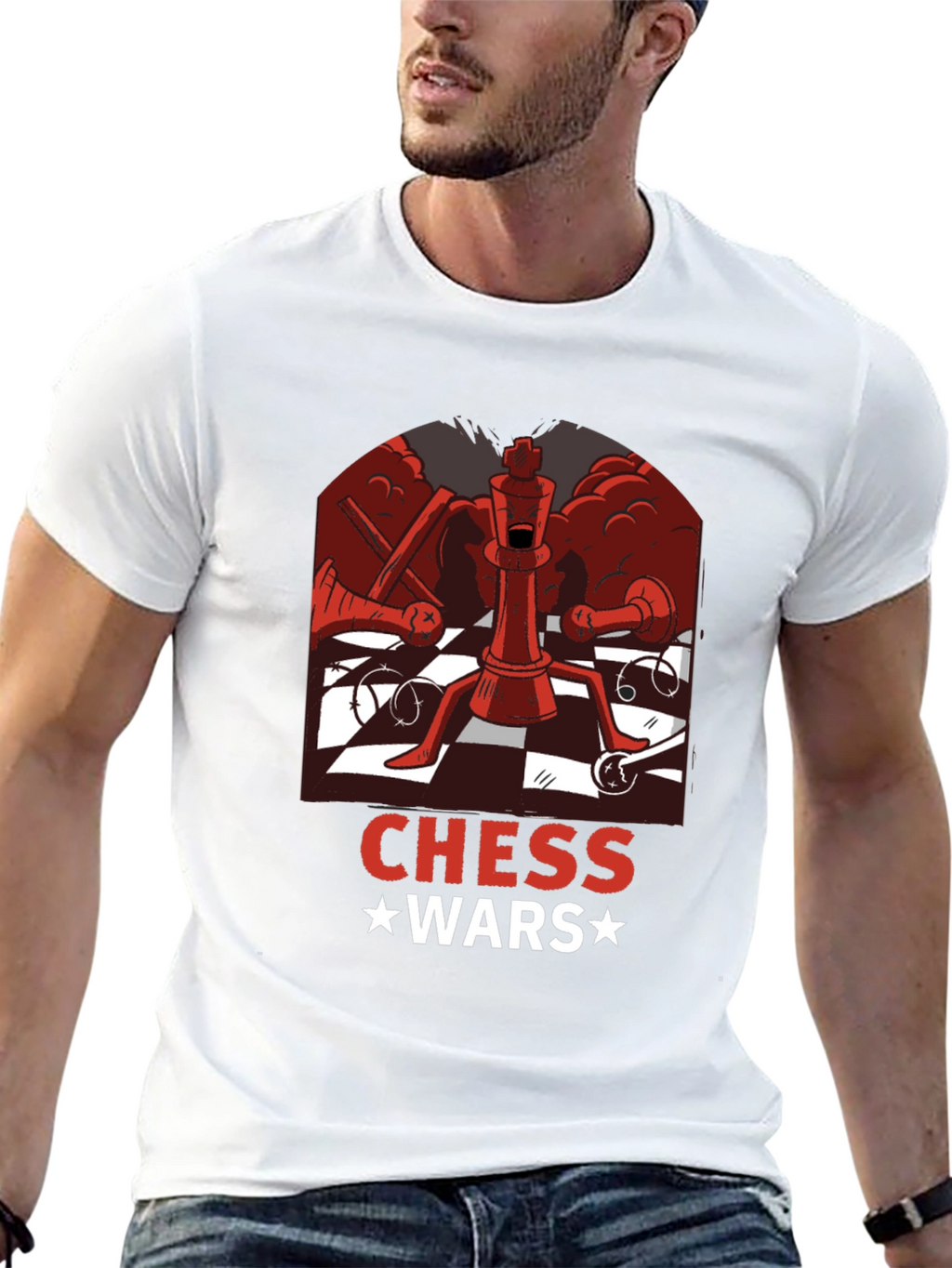 Chess Wars Graphic T-Shirt - Black Cotton Tee