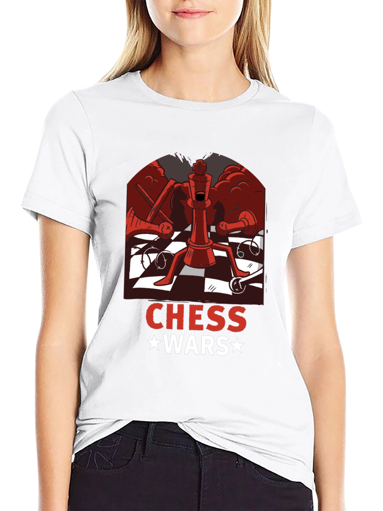 Chess Wars Graphic T-Shirt - Black Cotton Tee