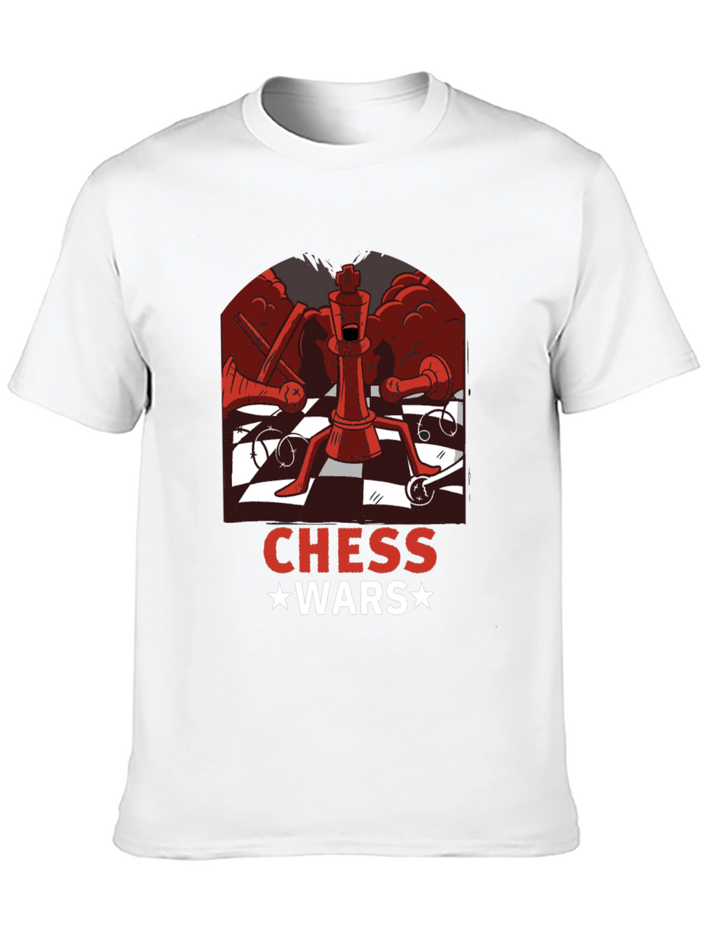 Chess Wars Graphic T-Shirt - Black Cotton Tee