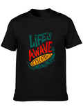 Lifes a Wave Graphic Tee - Black