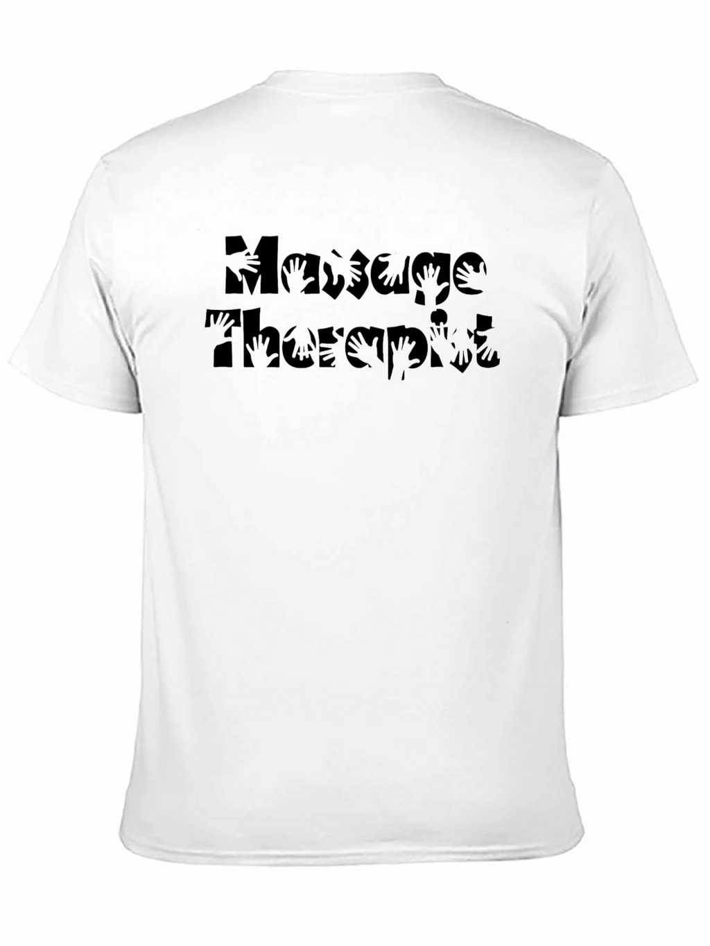 Massage Therapist Hand Print T-Shirt - Black